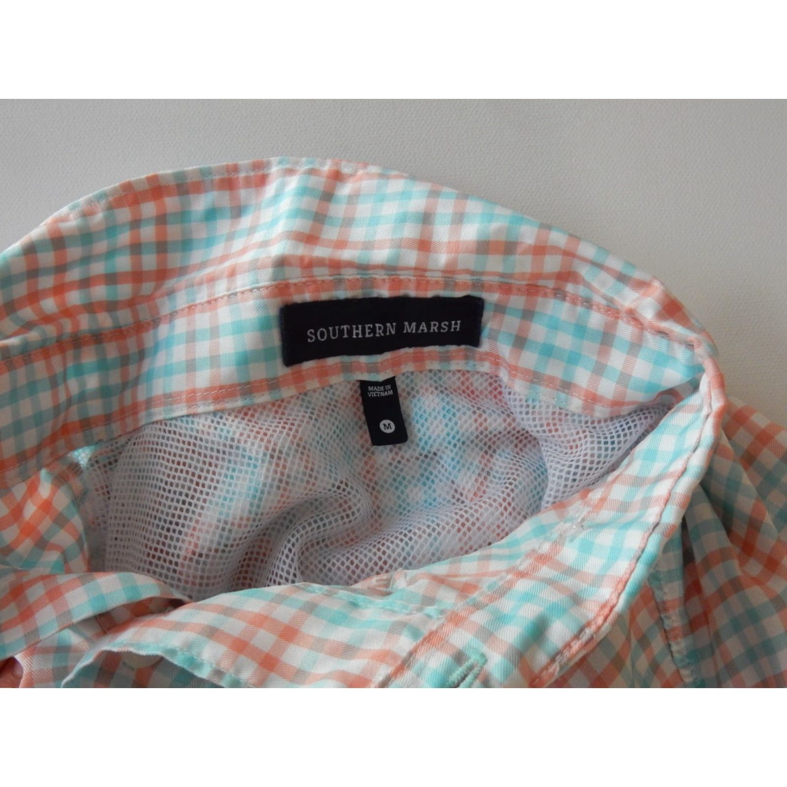 Vintage Southern Marsh Shirt Men Vented Button-Front Plaid Long Sleeve Size L White Size US L / EU 52-54 / 3 - 4 Thumbnail