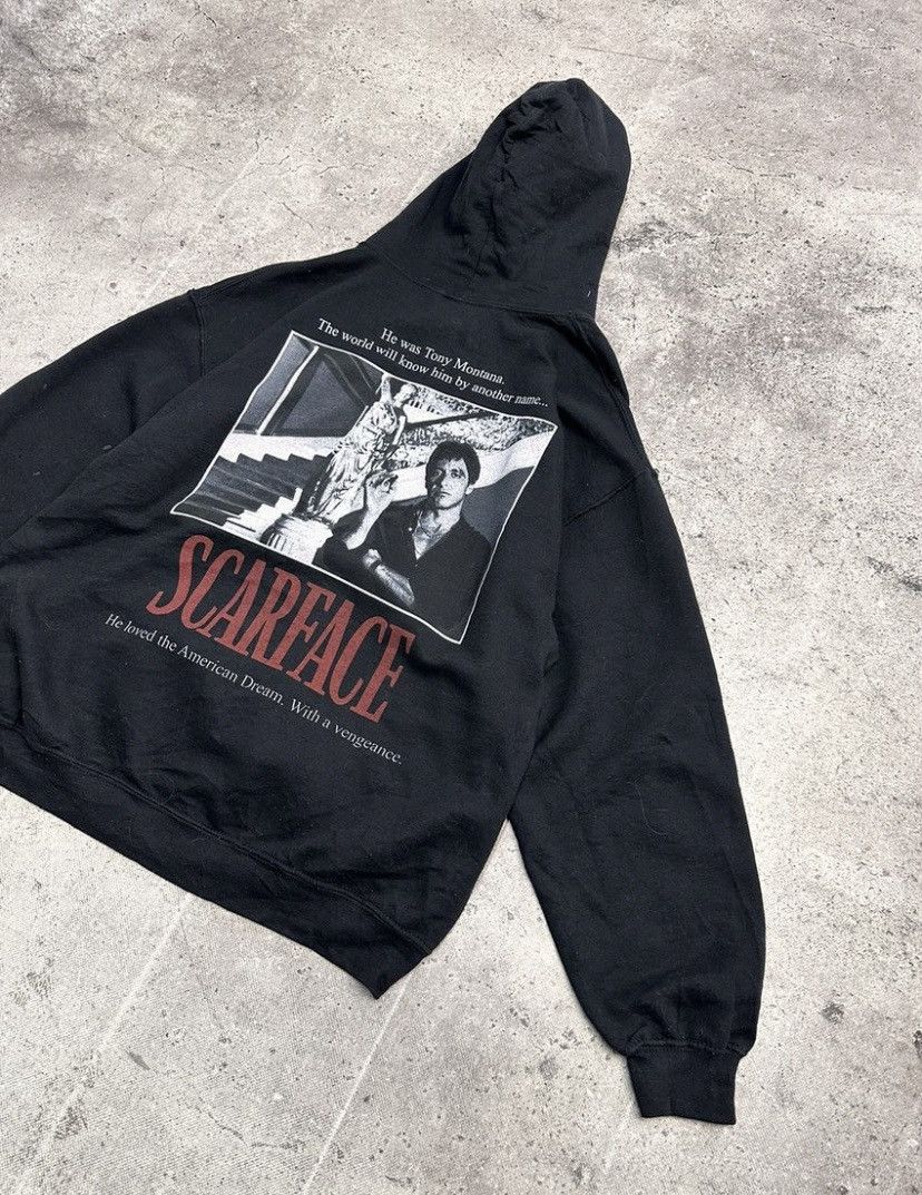 Tony Montana Full Print Scarface Vintage Logo Hoodie