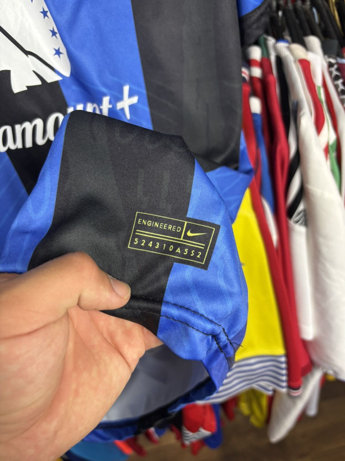 Other Inter Milan Lautaro #10 Paramount Lenovo Football Jersey Size US L / EU 52-54 / 3 - 5 Thumbnail