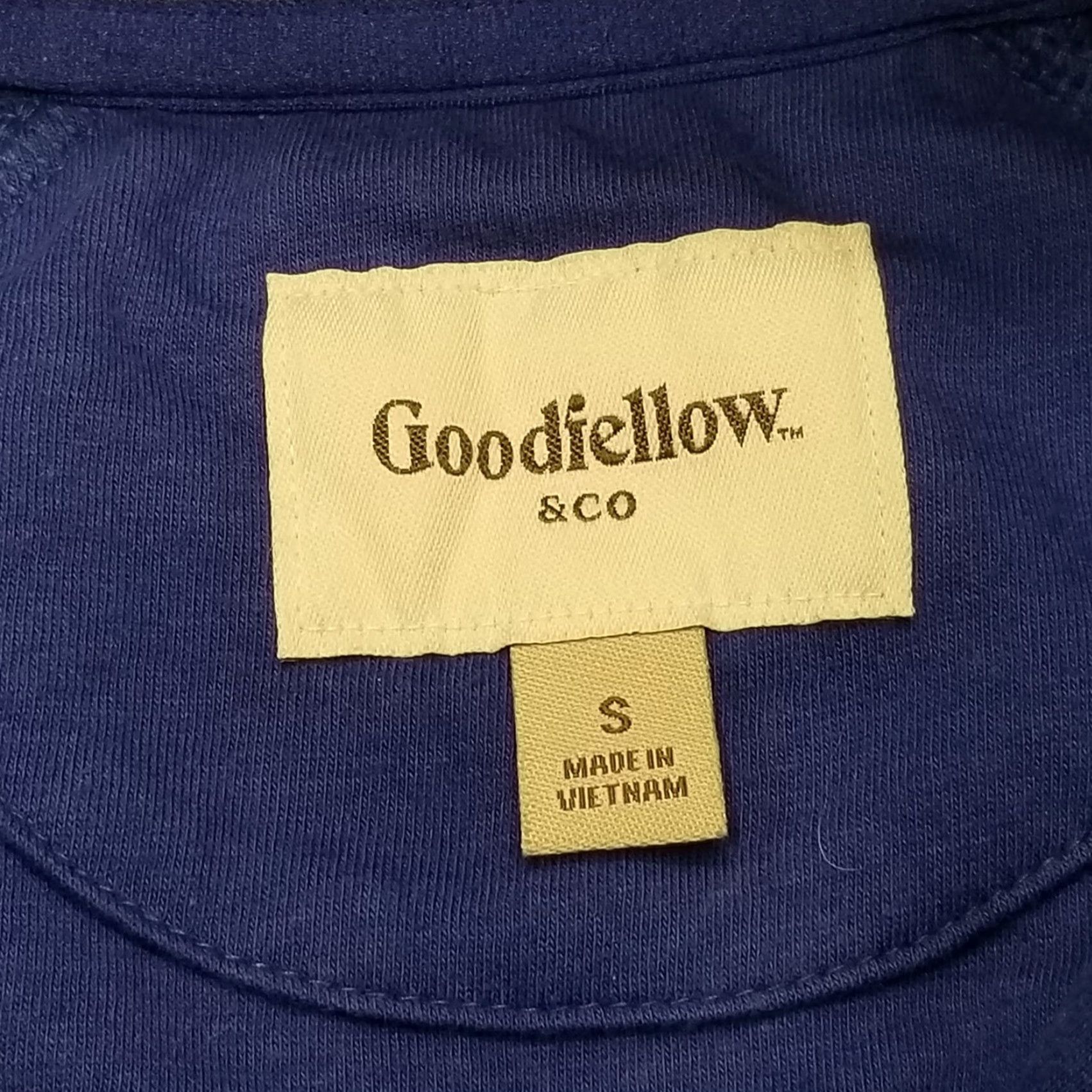 Vintage Goodfellow Jacket Mens S Blue Black Performance Stretch Full Zip Athletic Track Jacket Blended Breathable Pockets Cross Training Running Mens Size US S / EU 44-46 / 1 - 4 Thumbnail