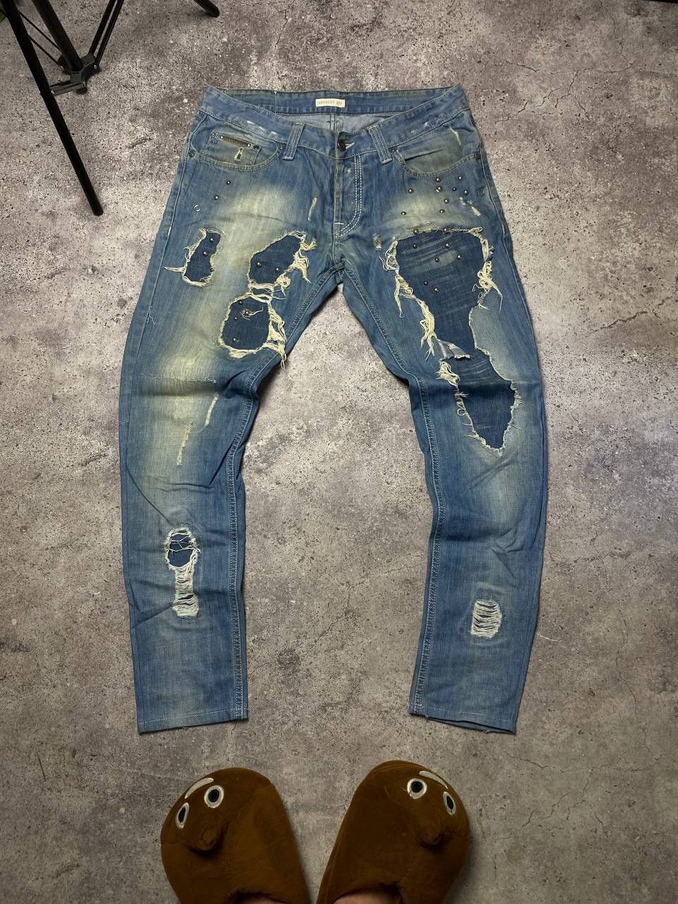 Absolut Joy × Vintage Absolut Joy Einstein Denim Jeans Junya Watanabe Style Pants Size US 34 / EU 50 - 1 Thumbnail