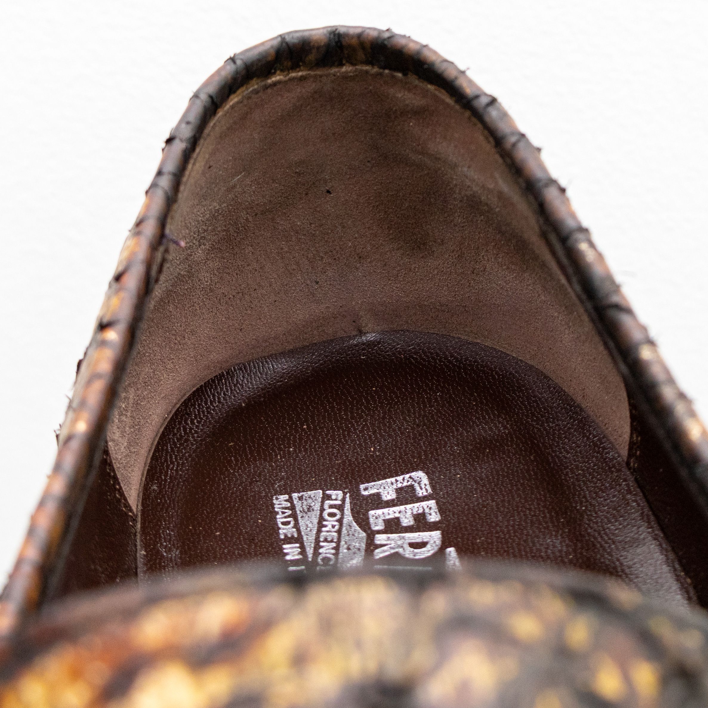Salvatore Ferragamo Salvatore Ferragamo Python Snakeskin Loafers Gold US 12 Size US 12 / EU 45 - 17 Thumbnail