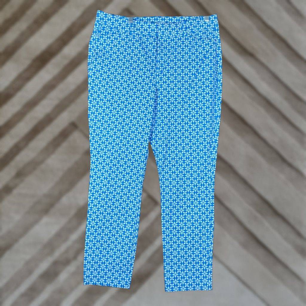 Old Navy Old Navy Womens Pants Tile Blue Pixie Skinny High Rise Stretch 14 Size 36" / US 14 / IT 50 - 1 Thumbnail