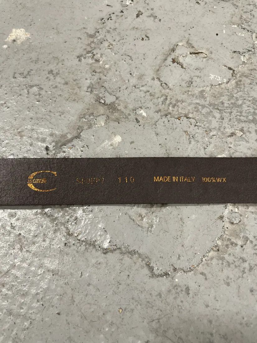 Just Cavalli × Vintage Cavalli Brown Embossed Crocodile Effect Leather Belt Size ONE SIZE - 4 Thumbnail