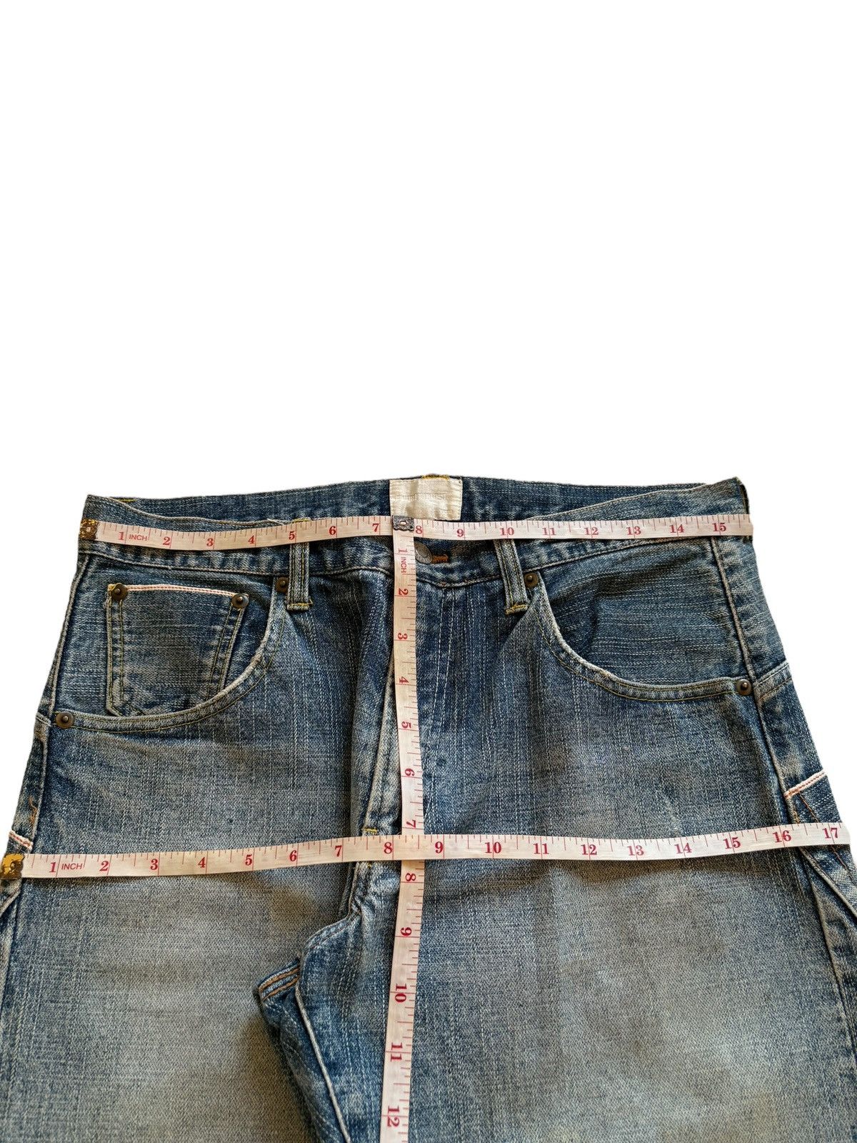 Japanese Brand Vintage Japanese Brand Selvedge Mud Wash Loose Jeans Size US 32 / EU 48 - 13 Thumbnail