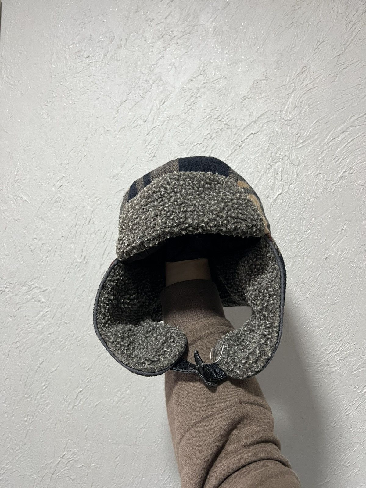 Hysteric Glamour Y2K Faux Fur Ushanka Vintage Style Burberry Warm Trapper Hat Size ONE SIZE - 5 Thumbnail