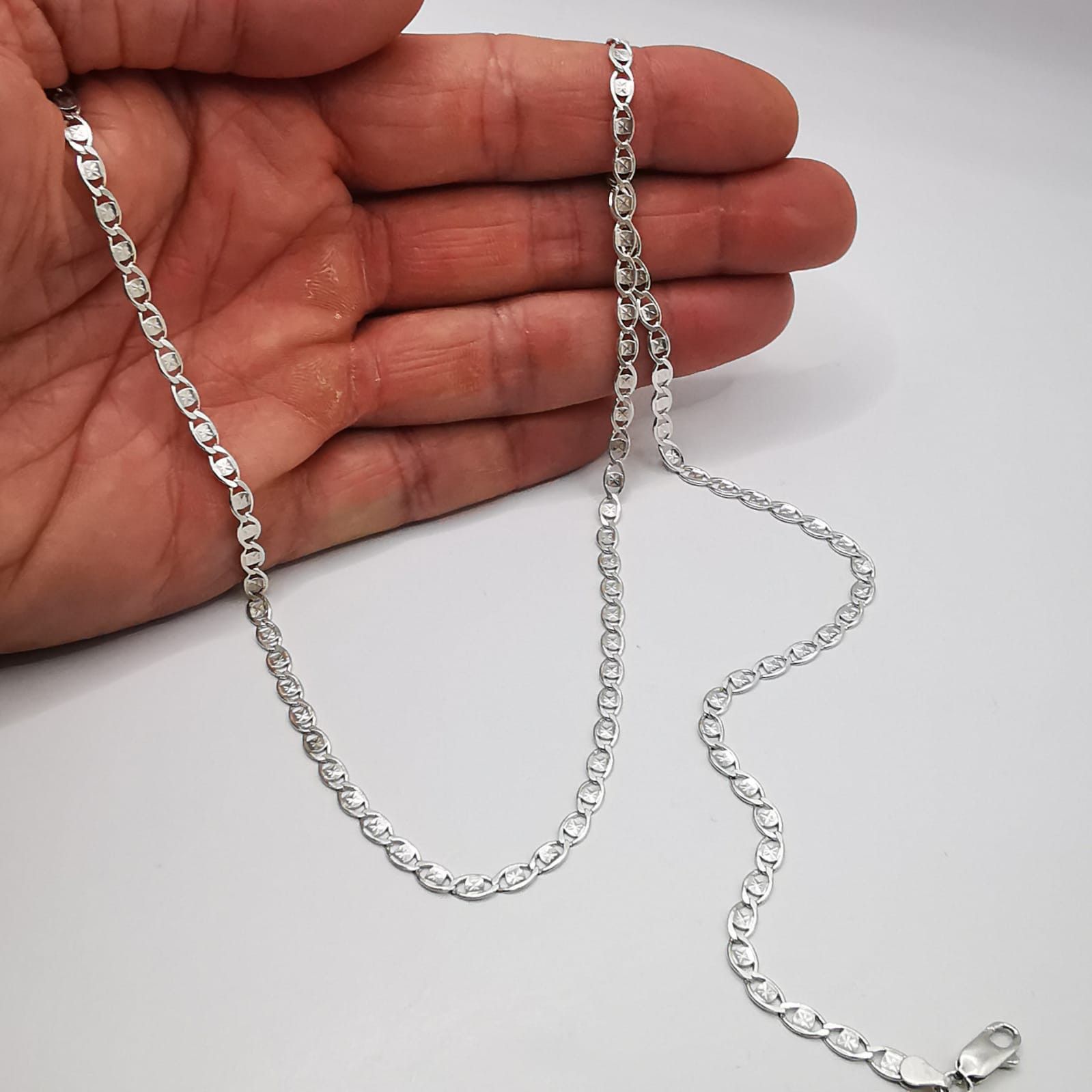 Sterling Silver Vintage Jewelry Chain, 925 Sterling Silver, Signed 10,78g Size ONE SIZE - 8 Thumbnail