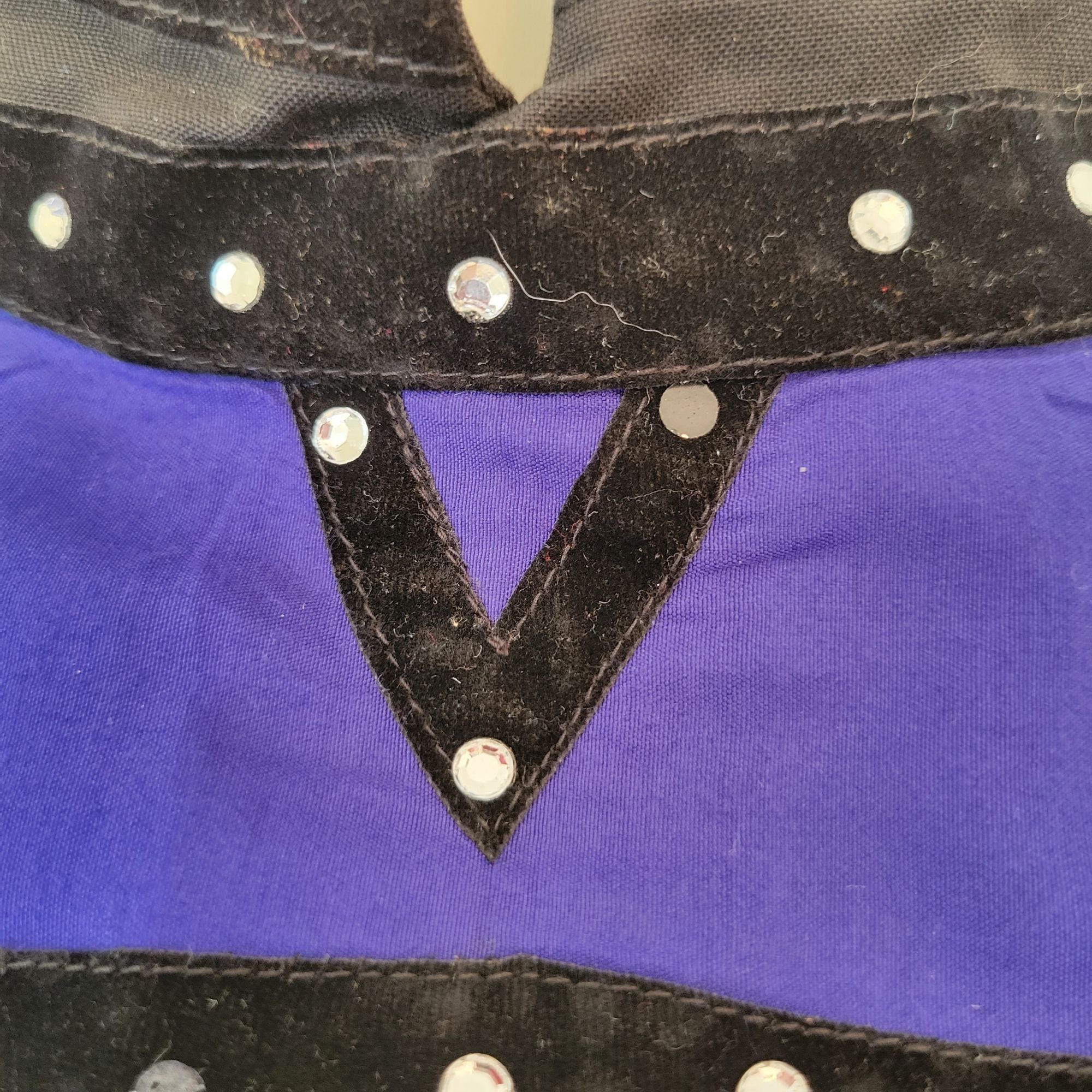 Vintage Vintage Custom Embellished Black Purple Long Sleeve Bodysuit Size L / US 10 / IT 46 - 5 Thumbnail