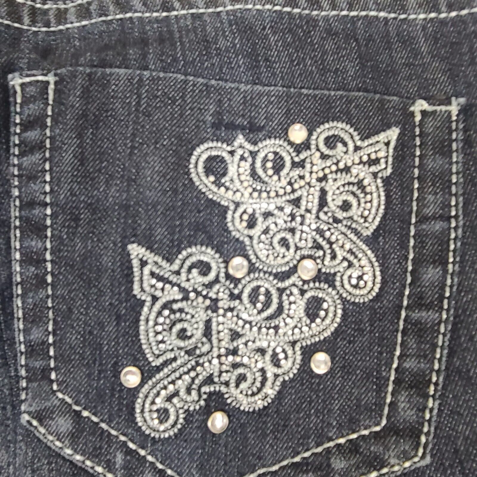 Laura Ashley Women's Ashley Stewart Denim Blue Jeans Size 14W Premium 34x Size 34" / US 12 / IT 48 - 9 Thumbnail