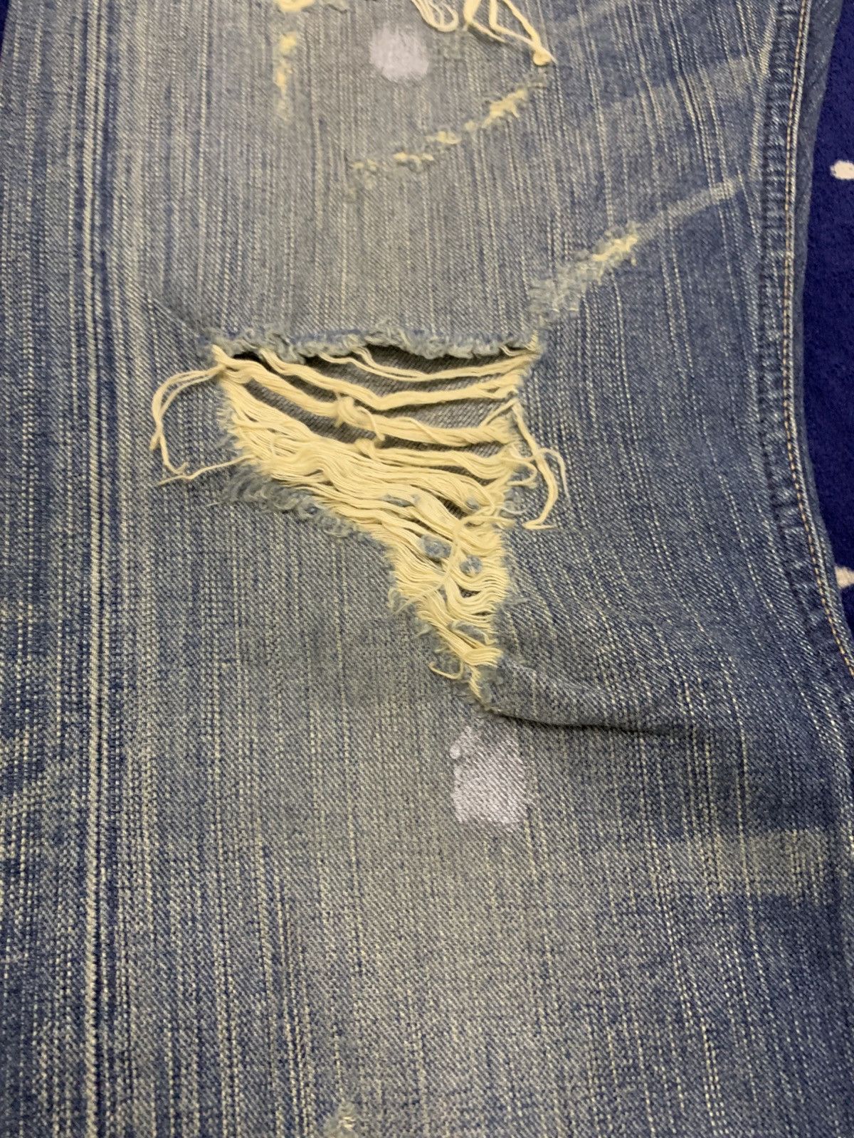 Edwin Vtg EDWIN Blue Trip 503 Distressed Painted Jeans Size US 32 / EU 48 - 11 Thumbnail