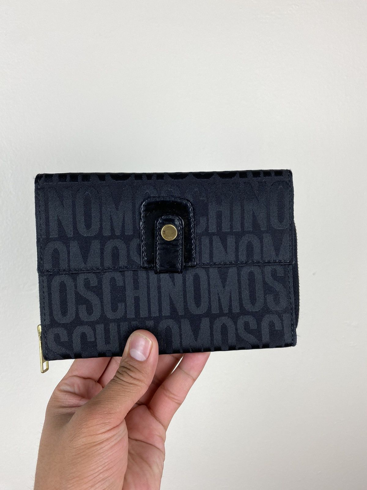 Moschino Moschino Monogram Spellout Wallet Made In Italy Size ONE SIZE - 4 Thumbnail