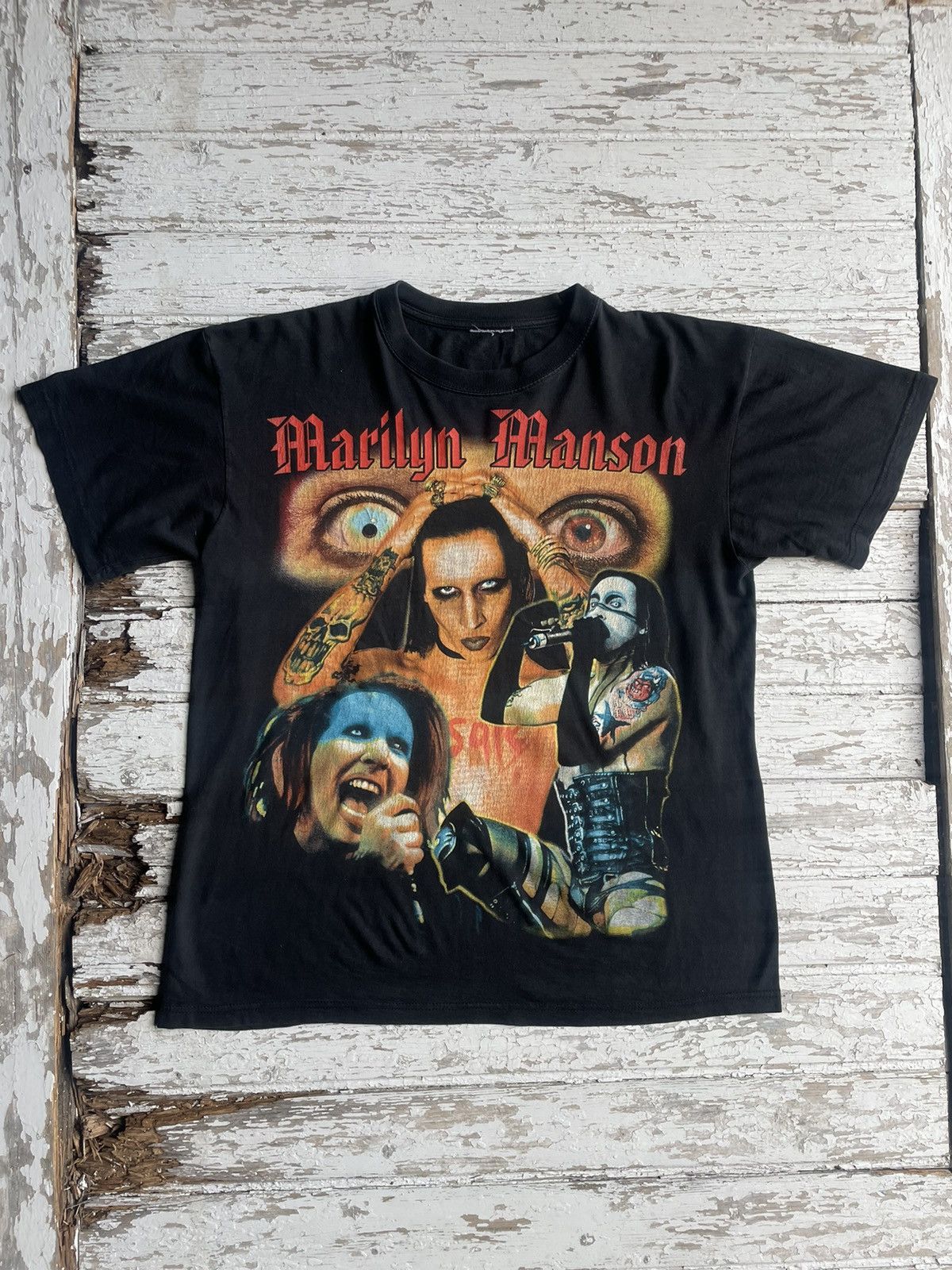 90's Marilyn Manson Unsafe Multi Print Size L