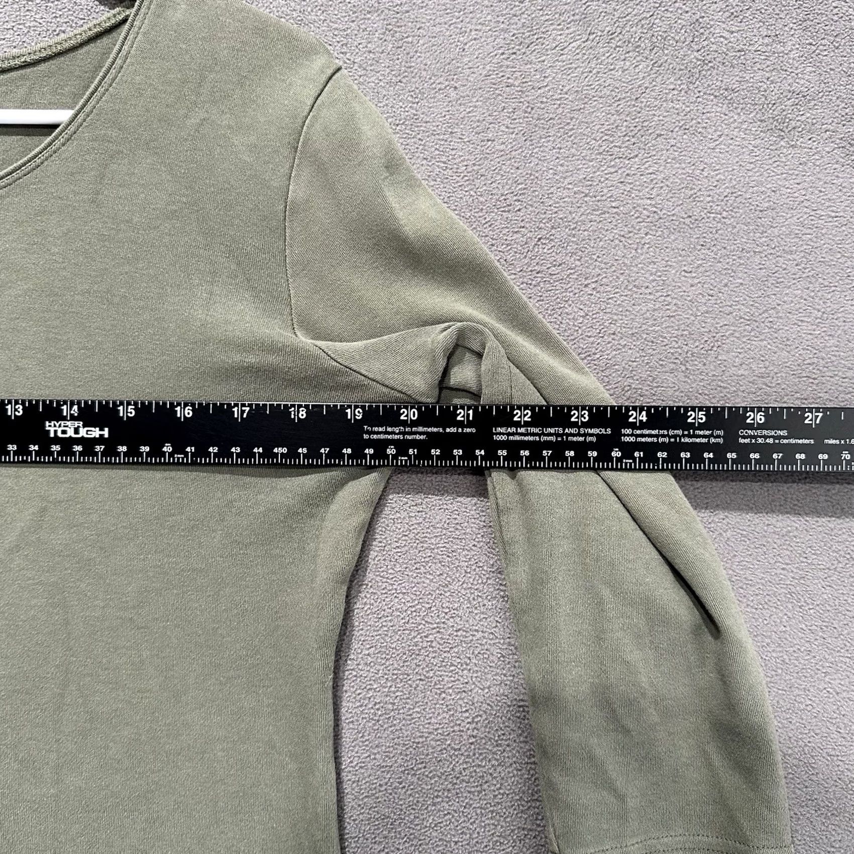 Vintage Karen Scott Top Womens Small Olive Green Scoop-Neck 3/4-Sleeve Casual Pullover Size S / US 4 / IT 40 - 6 Thumbnail