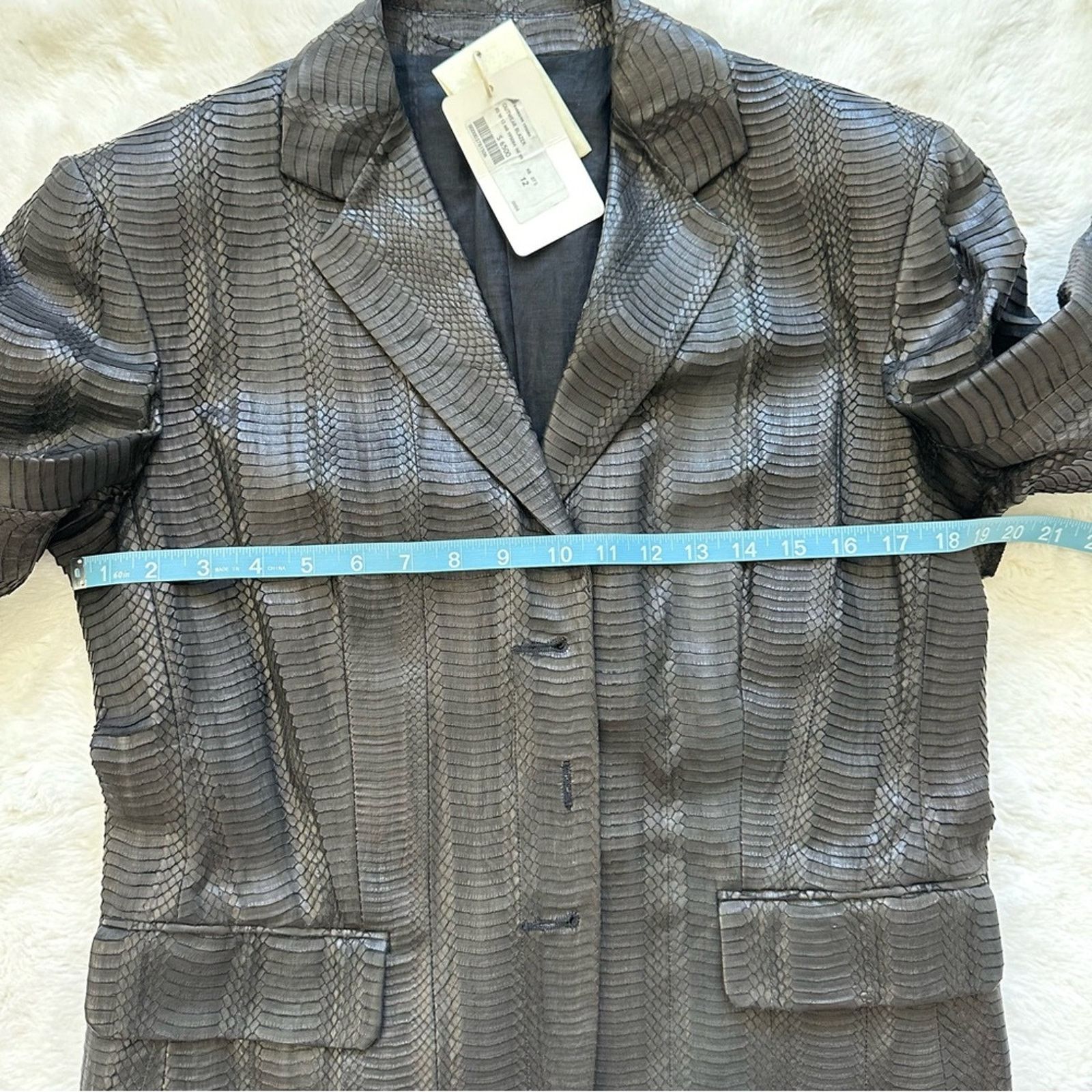 Brioni NWT! Brioni women snake skin leather blazer size 12 US 6500$ Size XL / US 12-14 / IT 48-50 - 13 Thumbnail
