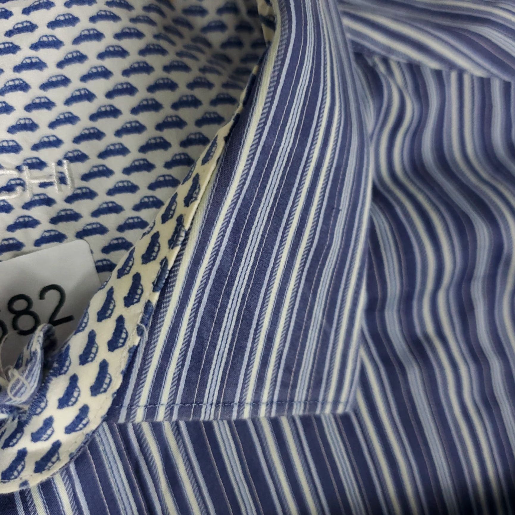 BUGATCHI Bugatchi Uomo Shirt Mens 2XL Blue Striped Classic Fit Button Up Long Sleeve Size US XXL / EU 58 / 5 - 3 Thumbnail