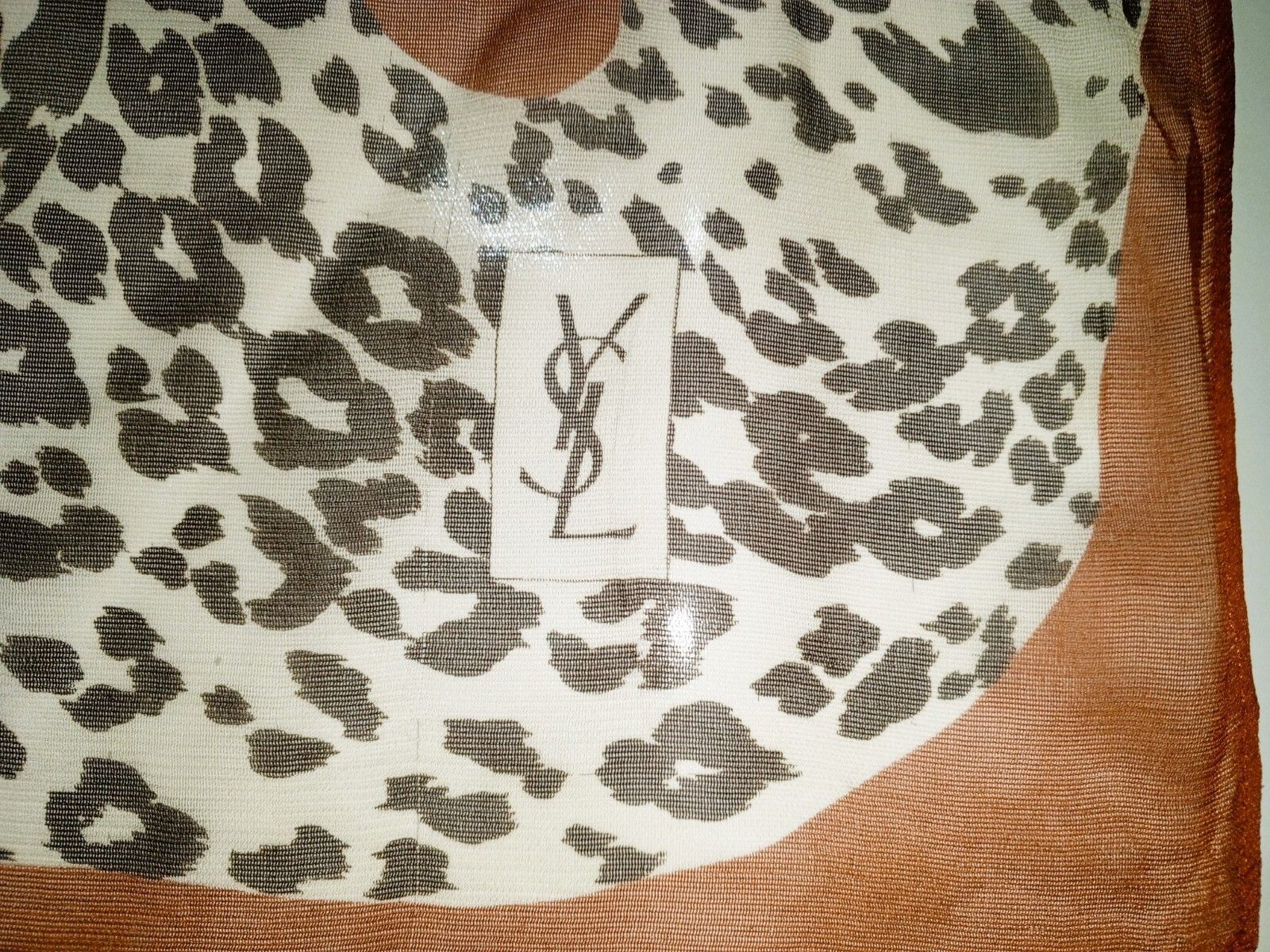 Yves Saint Laurent Yves Saint LAURENT YSL Paris Leopard Vintage Silk Scarf Size ONE SIZE - 2 Thumbnail