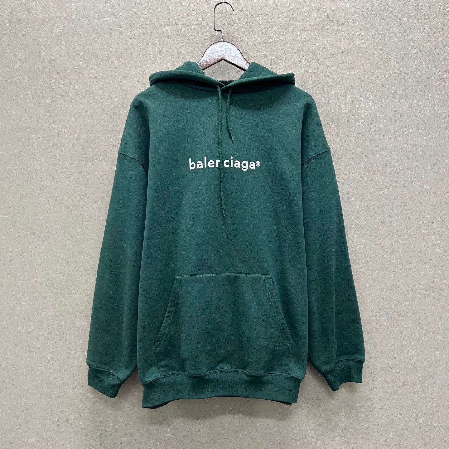 Balenciaga Balenciaga Dark Green Small Logo Hoodie XL Size US XL / EU 56 / 4 - 1 Thumbnail