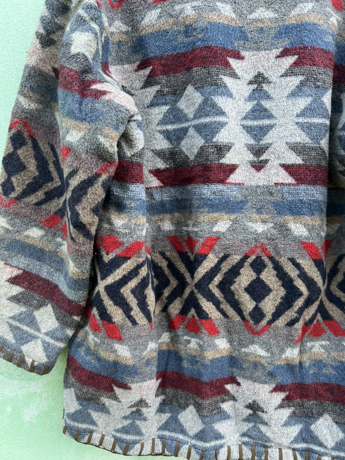 Japanese Brand SABUROKU Japan Aztec Southwestern Wool Blanket Jacket Native Size US M / EU 48-50 / 2 - 18 Thumbnail