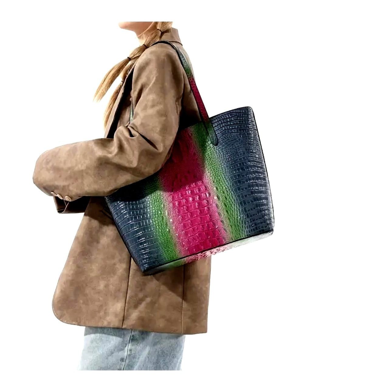 Other Colorblock Gradient Large Shoulder Handbag w/clutch Rose Size ONE SIZE - 5 Thumbnail
