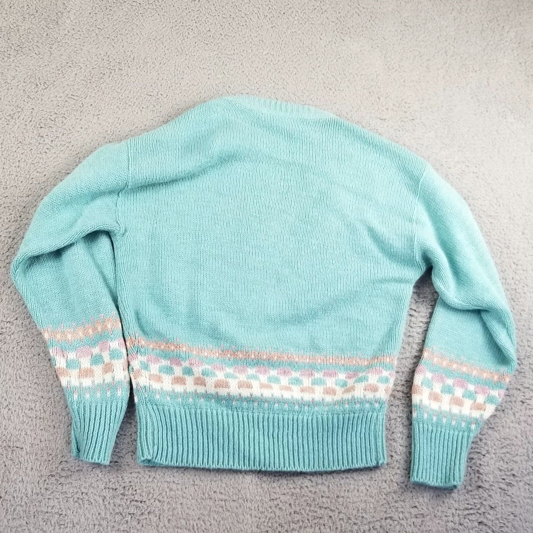 Vintage VINTAGE Mademoiselle Knitwear Sweater Womens Small Blue Aztec Geometric 80s 90s Size S / US 4 / IT 40 - 6 Thumbnail