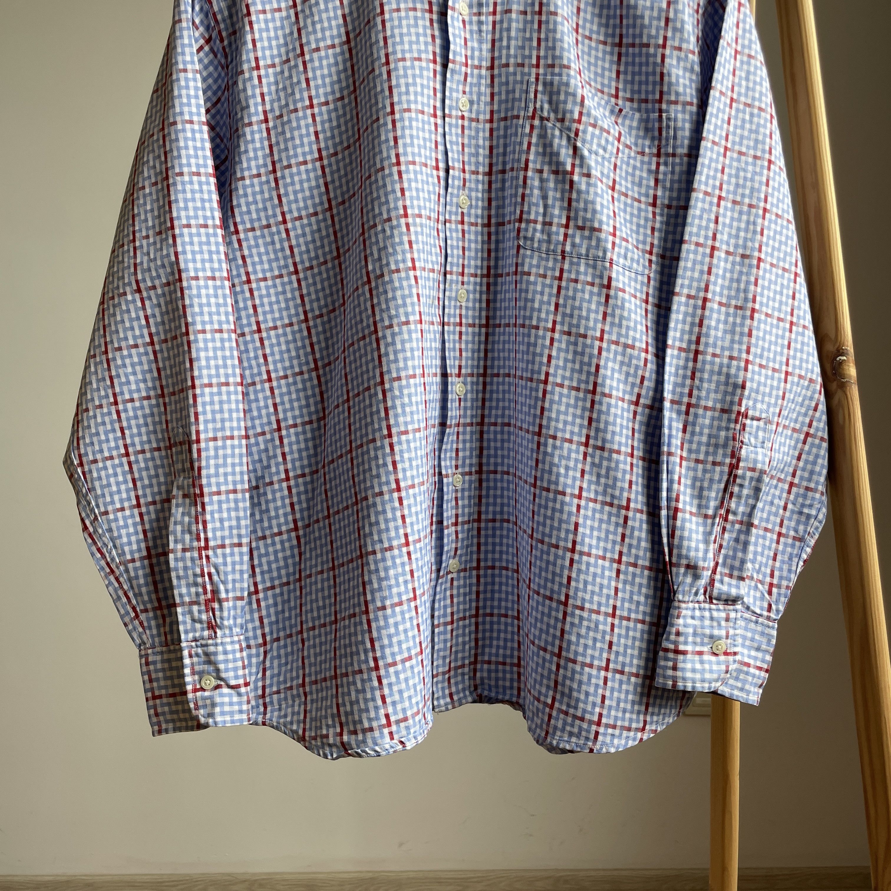 Hackett Hackett London Zigzag Check Button Down Dress Shirt Size US M / EU 48-50 / 2 - 4 Thumbnail