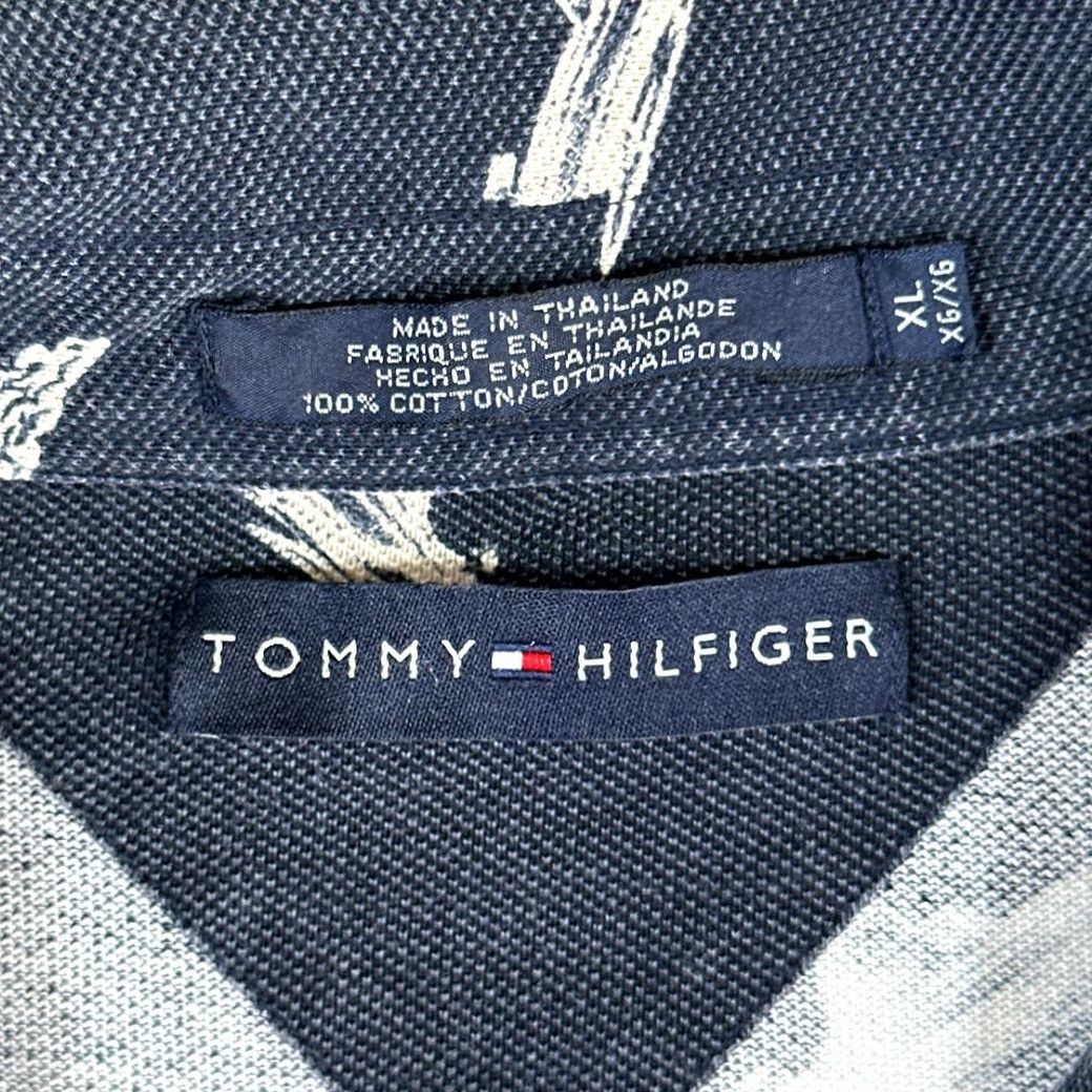 Tommy Hilfiger VINTAGE Tommy Hilfiger Polo Shirt Adult XL Blue Boats Yachts Nautical 90s Size US XL / EU 56 / 4 - 4 Thumbnail