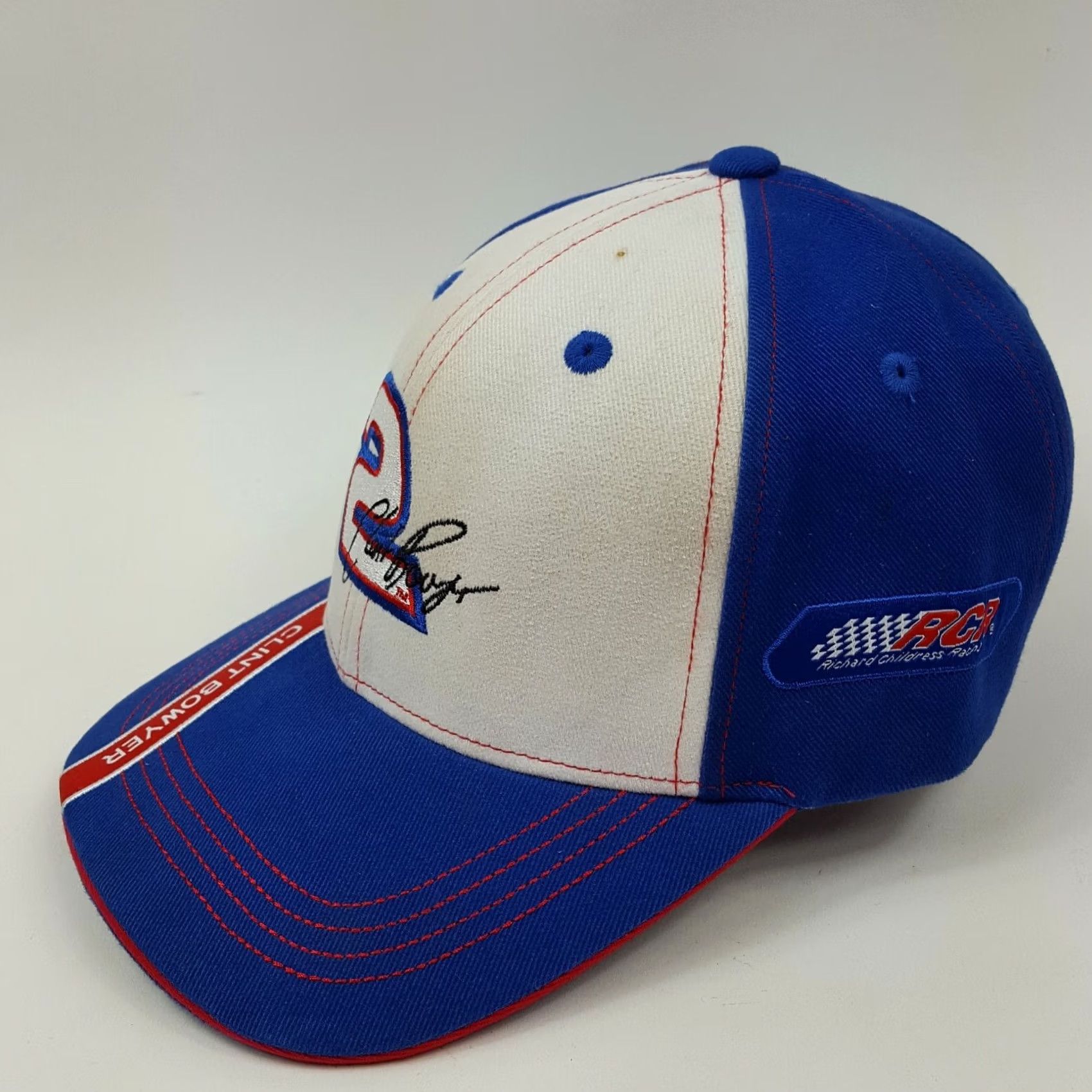 Timberland Timberland Pro Racing Clint Bowyer NASCAR Snapback Hat Baseball Cap Blue Vintage 90s Retro Embroidered Adjustable Mens Baseball Cap Size ONE SIZE - 3 Thumbnail