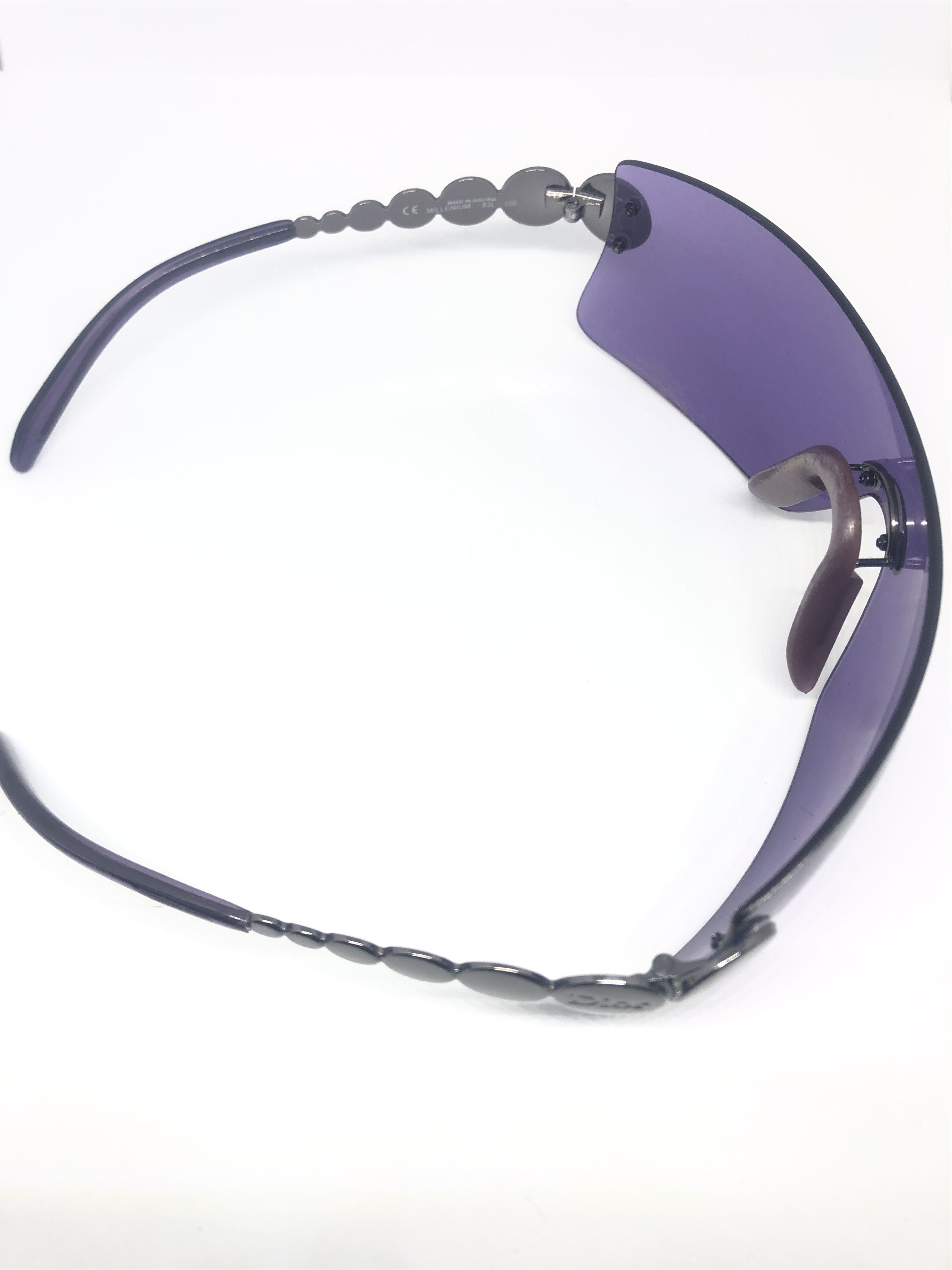 Chanel Authentic Christian Dior Purple Visor Millenium Sunglasses Size ONE SIZE - 6 Thumbnail