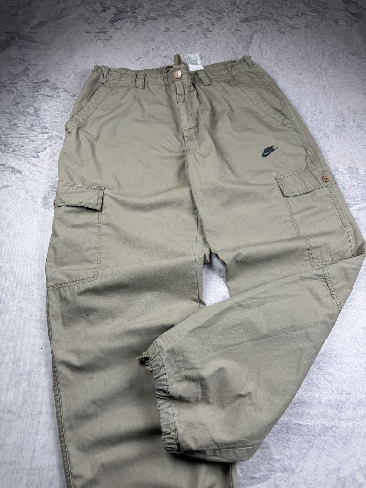 Nike × Vintage NIKE CARGO VINTAGE BASIC LOGO OVERSIZE BAGGY PANTS Size US 34 / EU 50 - 4 Thumbnail
