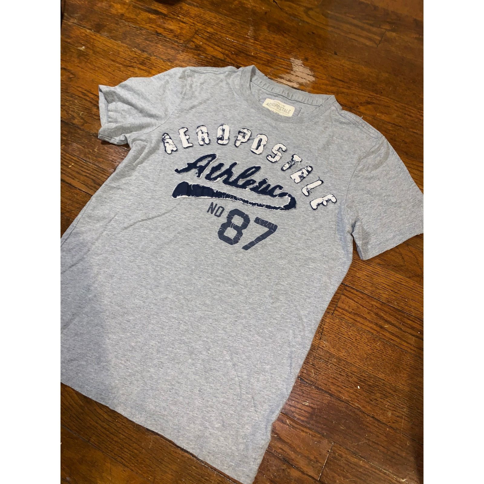Aeropostale Y2K Aeropostale Athletic 87 Tee Grey Medium Mallcore Shirt Size US M / EU 48-50 / 2 - 6 Thumbnail