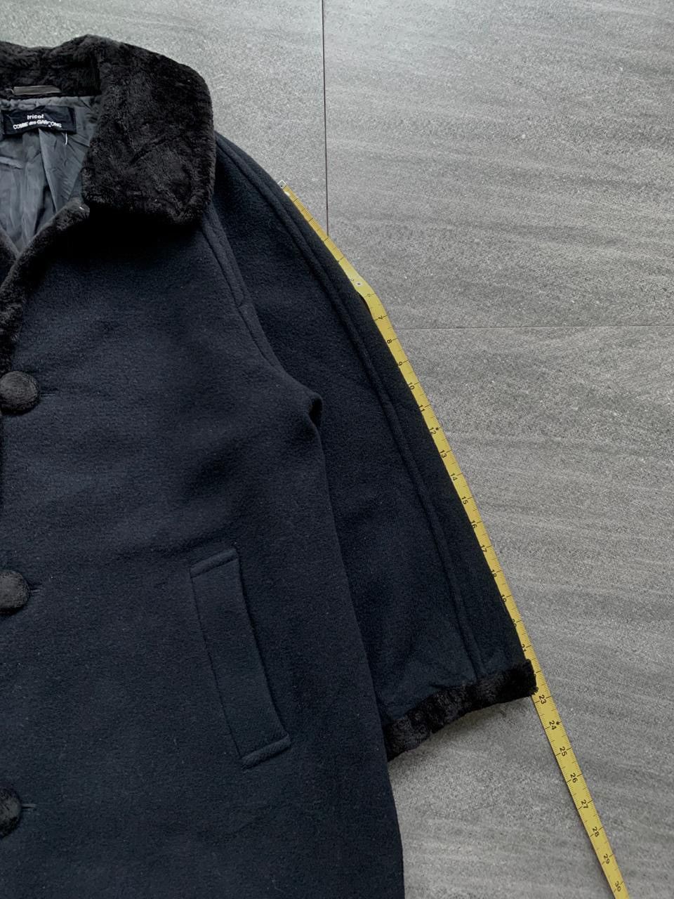 Comme des Garcons FREE TAX! 1991 Heavy Wool Fur Collared Coat Jacket Size US M / EU 48-50 / 2 - 13 Thumbnail