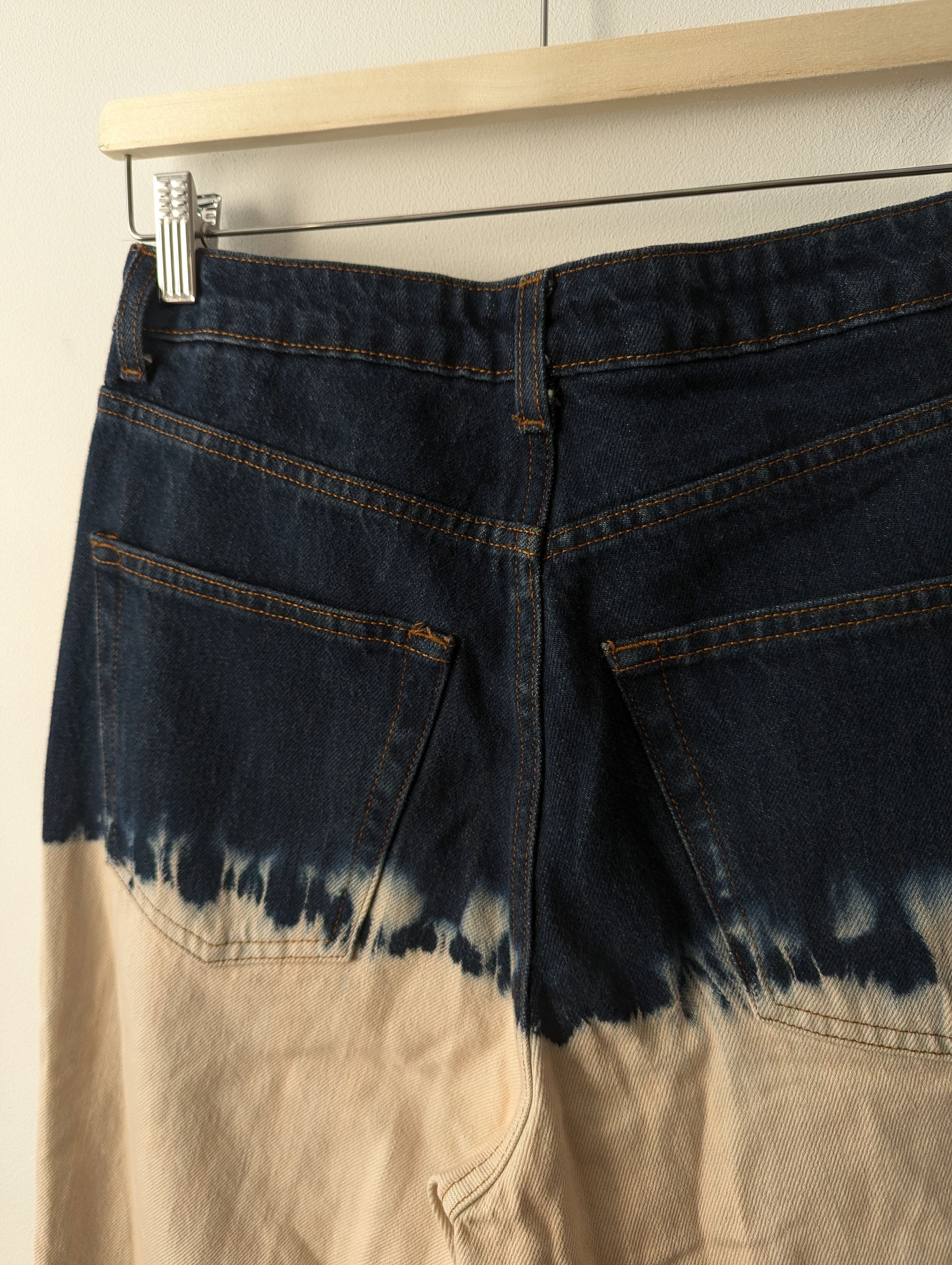 Topshop Topshop Mom Jeans Dip Dye Two Tone Denim Size 28" / US 6 / IT 42 - 8 Thumbnail