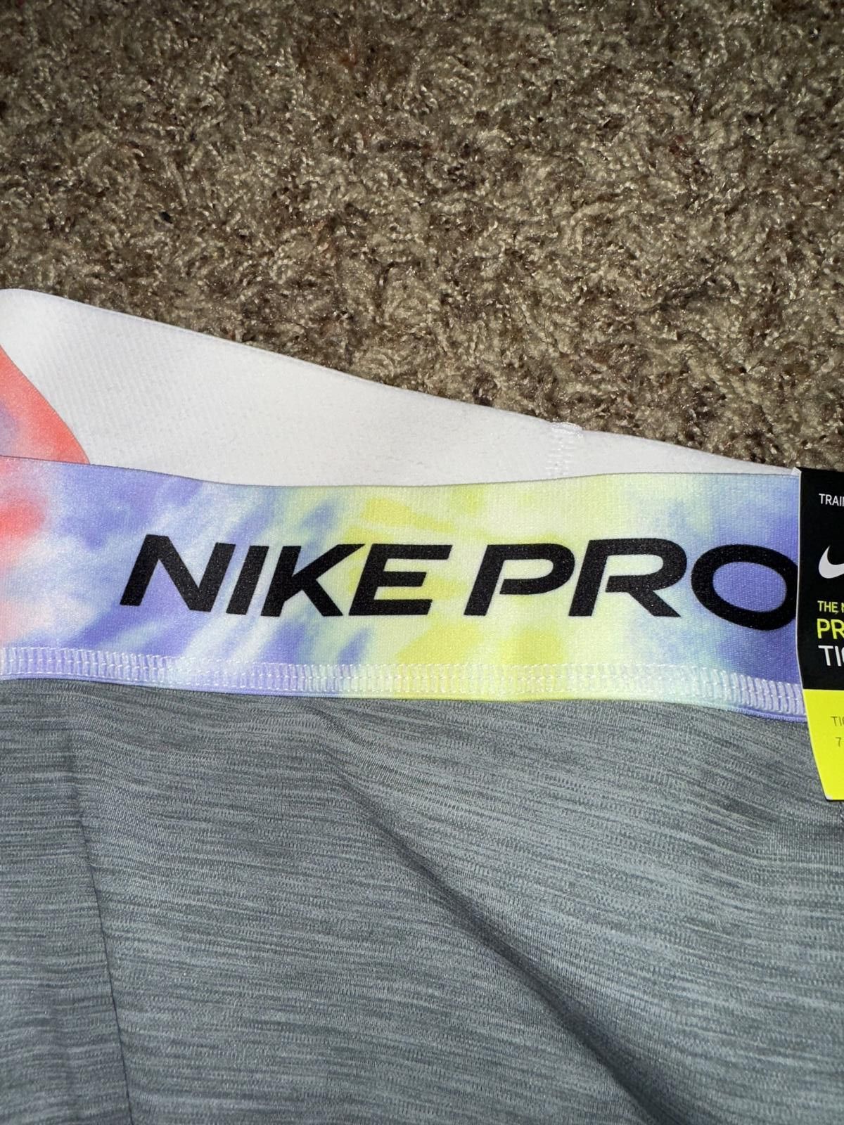 Nike Nike Pro Women's 7/8 Tie-Dye Leggings Size 32" / US 10 / IT 46 - 3 Thumbnail