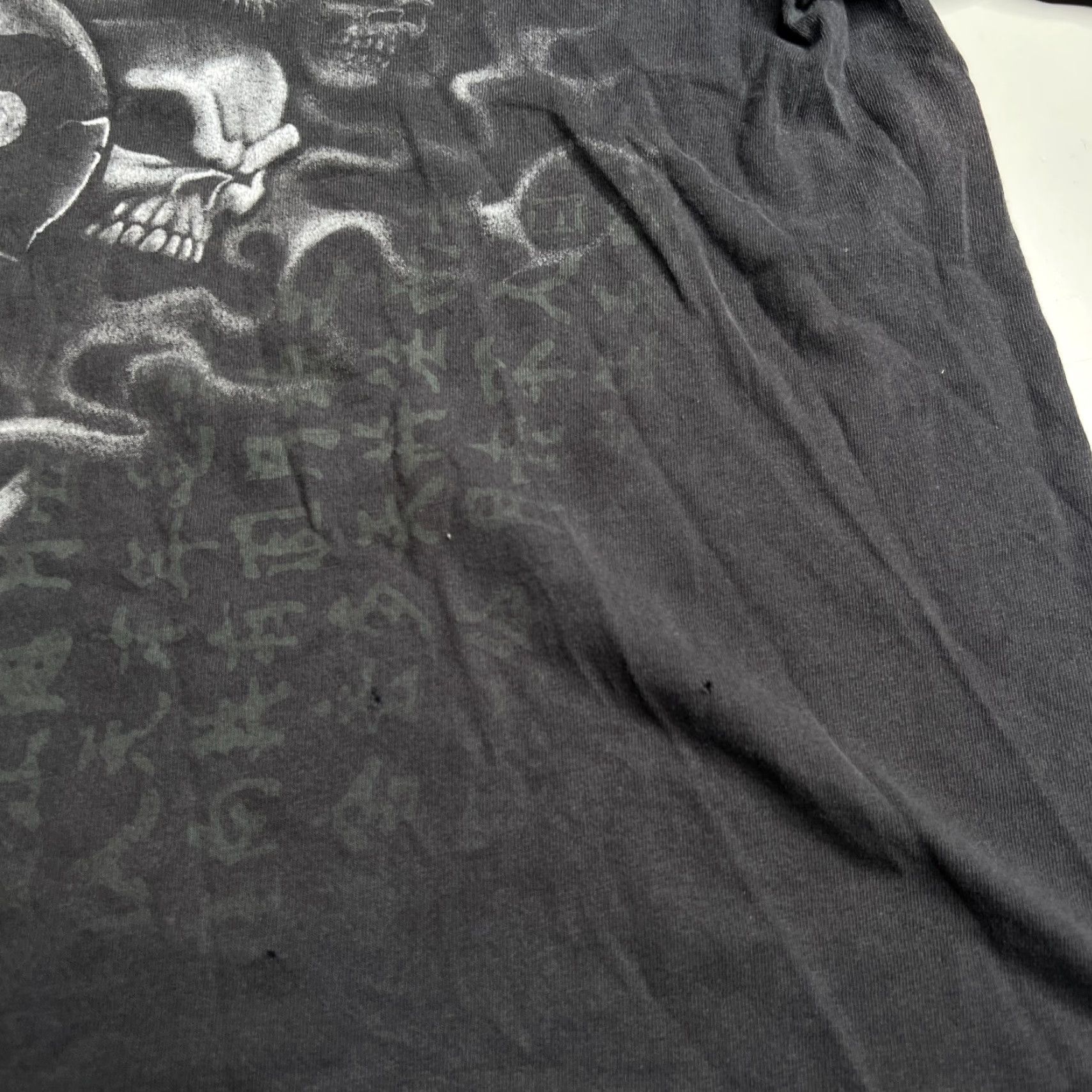 Delta VINTAGE Dragon Tiger Yin Yang T-Shirt Gray Men's 2XL Cotton Skull Graphic Delta Size US XXL / EU 58 / 5 - 5 Thumbnail