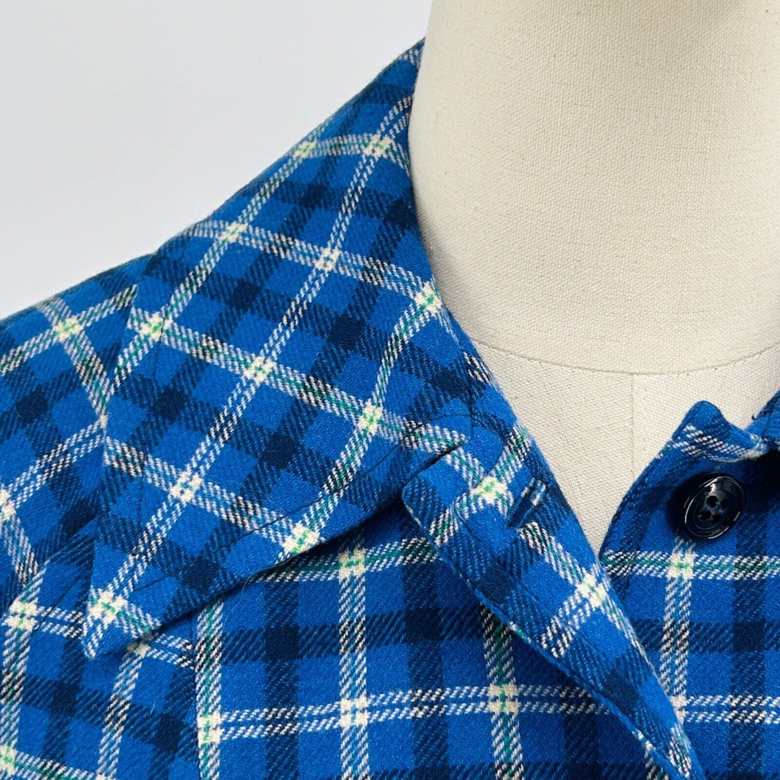 Pendleton 60s/70s Pendleton Blue Plaid 100% WOOL Preppy Jacket Size M Size M / US 6-8 / IT 42-44 - 2 Thumbnail