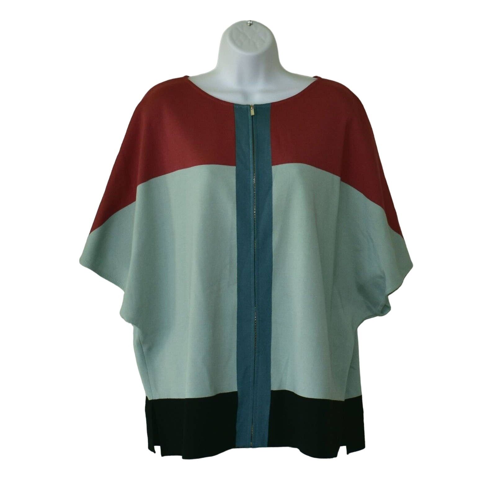 St. John ST JOHN Milano Colorblock Batwing Cardigan Sweater Sz M $350 Size M / US 6-8 / IT 42-44 - 2 Thumbnail