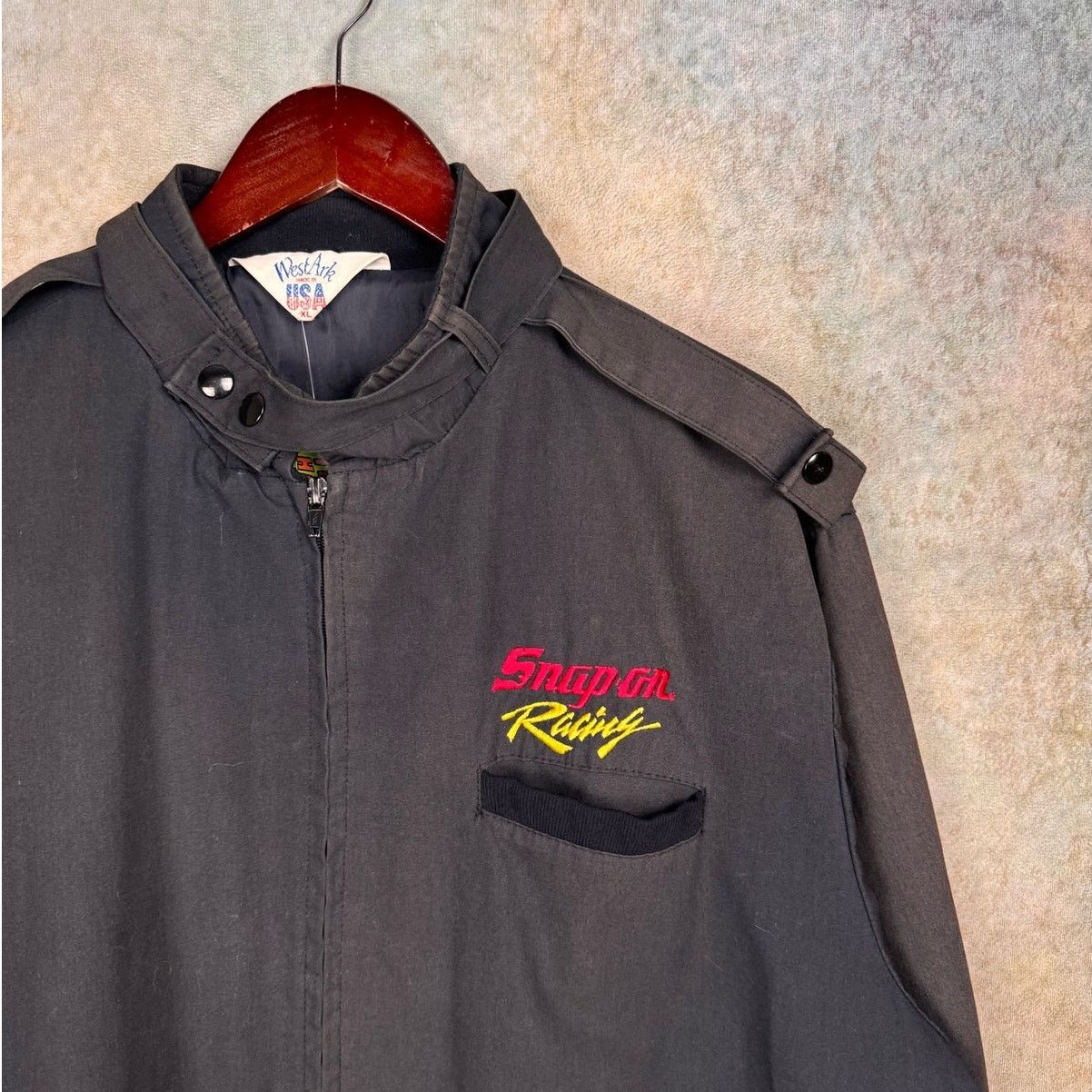 NASCAR × Vintage VTG 90s Snap On Racing Jacket XL Black Full Zip Nascar Size US XL / EU 56 / 4 - 4 Thumbnail