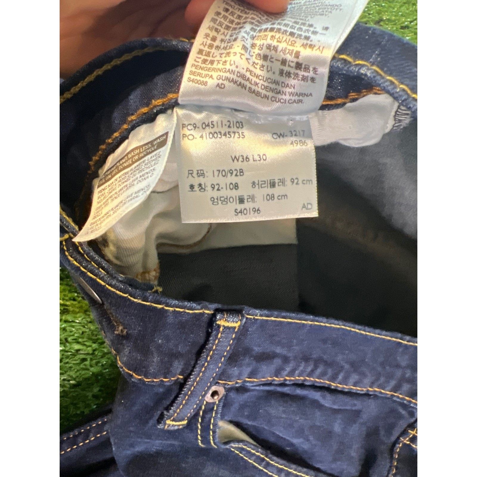 Levi's Levis 511 Straight Fit Jeans Mens 36x30 Dark Was Denim Pants Size US 36 / EU 52 - 5 Thumbnail