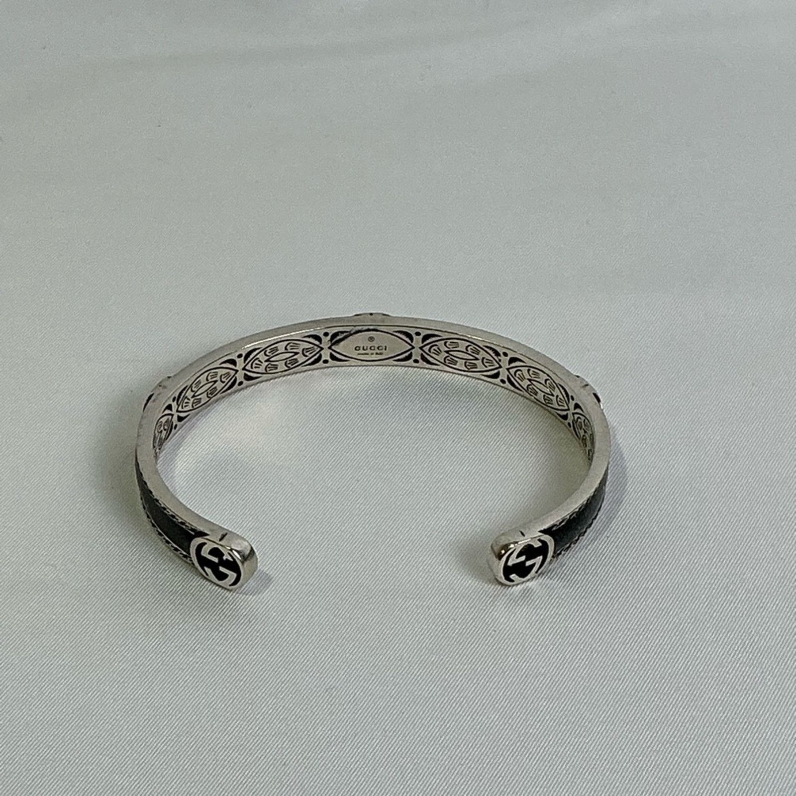 Gucci Gucci Unisex Interlocking G Sterling Silver Enamel Bracelet Size ONE SIZE - 2 Thumbnail