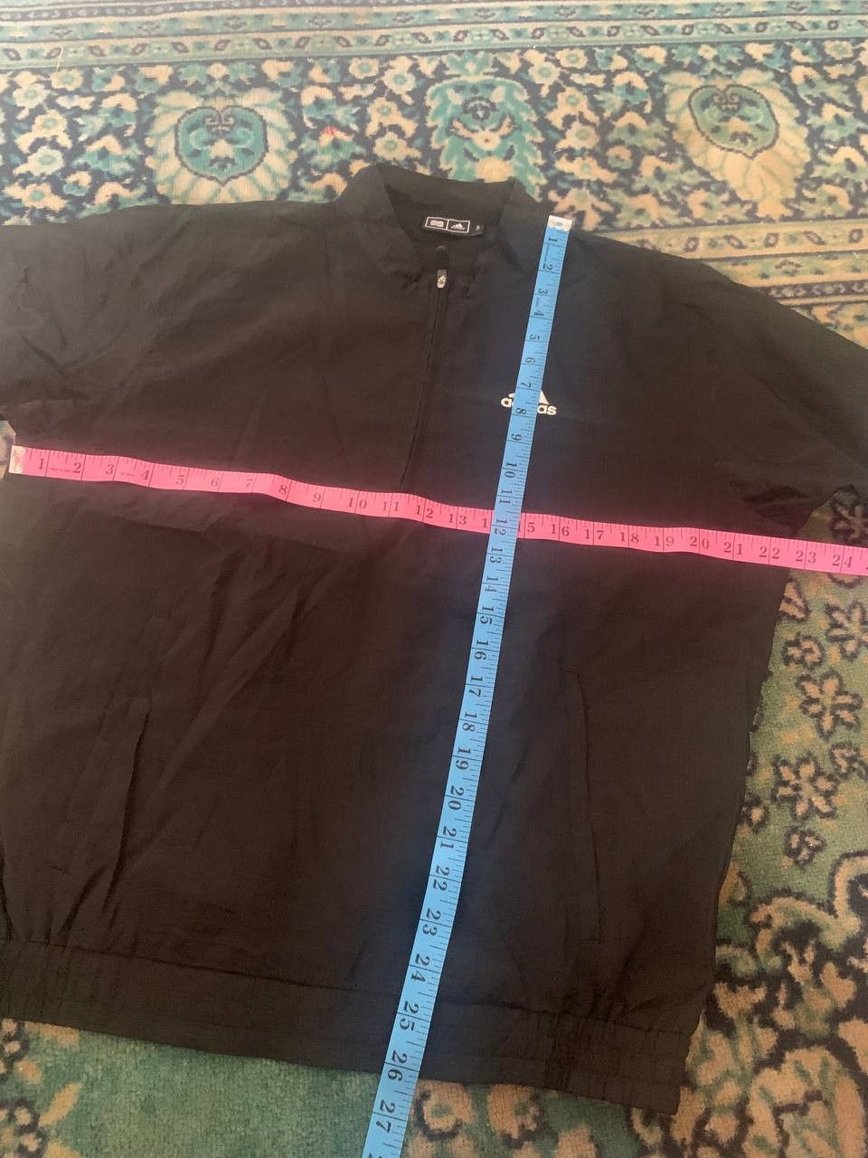 Adidas Adidas Vintage Windbreaker Black Half Zip Rare Size US L / EU 52-54 / 3 - 5 Thumbnail