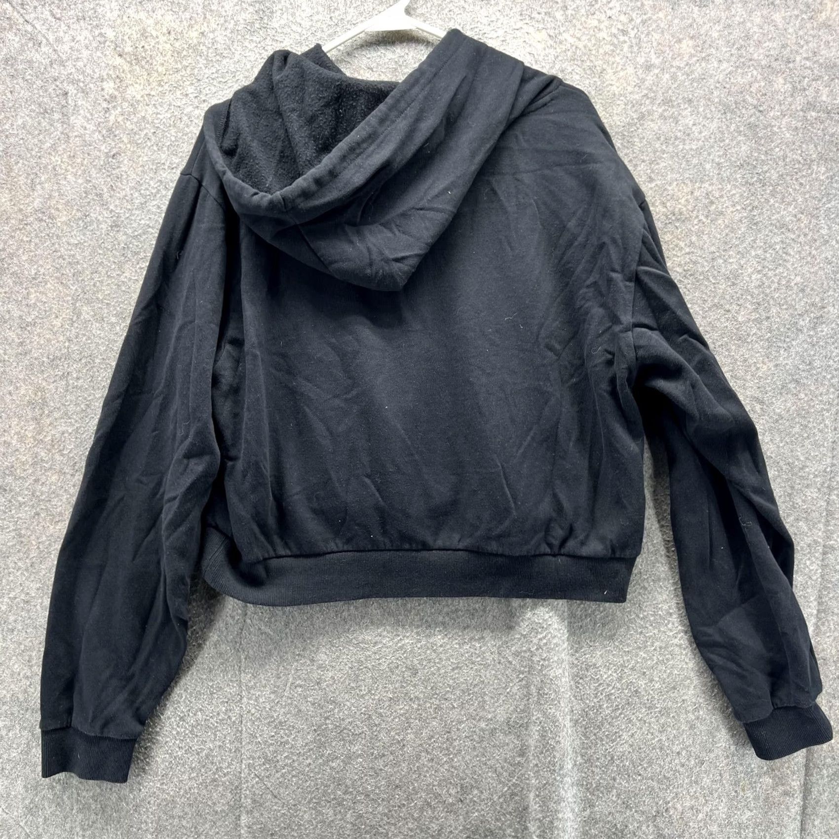Vans Vans Hoodie Womens XL Black Off The Wall Cropped Fleece Pullover Sweatshirt Size XL / US 12-14 / IT 48-50 - 2 Thumbnail