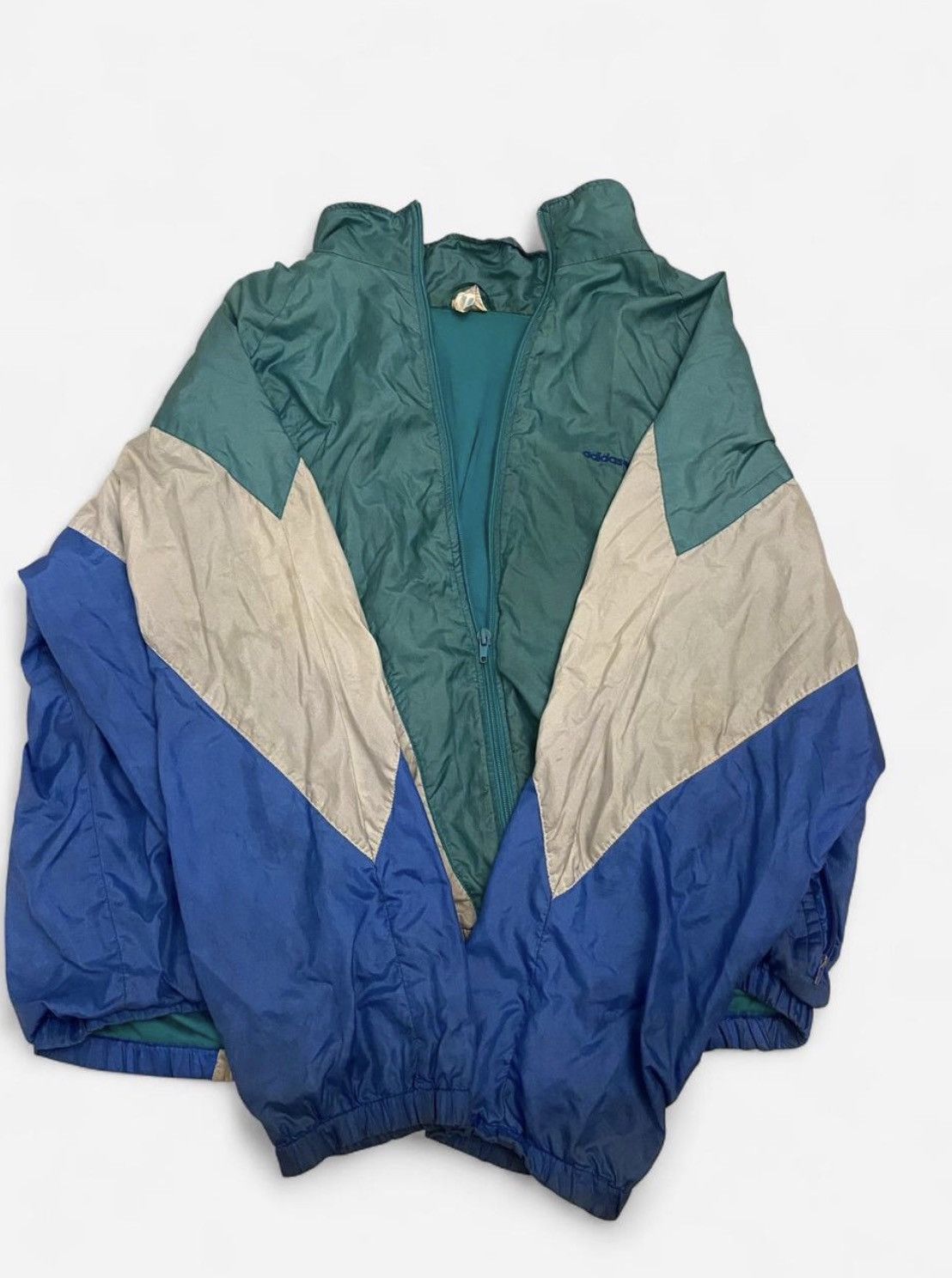Adidas Vintage 90s adidas windbreaker Size US L / EU 52-54 / 3 - 1 Thumbnail