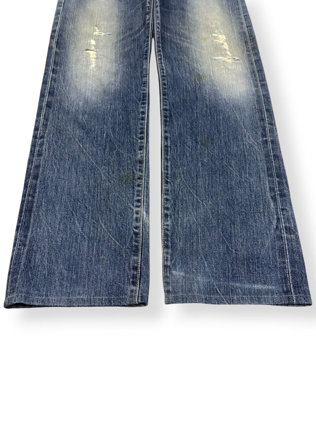 Edwin Vintage Edwin 505s Selvedge Classic Fit Distressed Jeans Size US 30 / EU 46 - 8 Thumbnail
