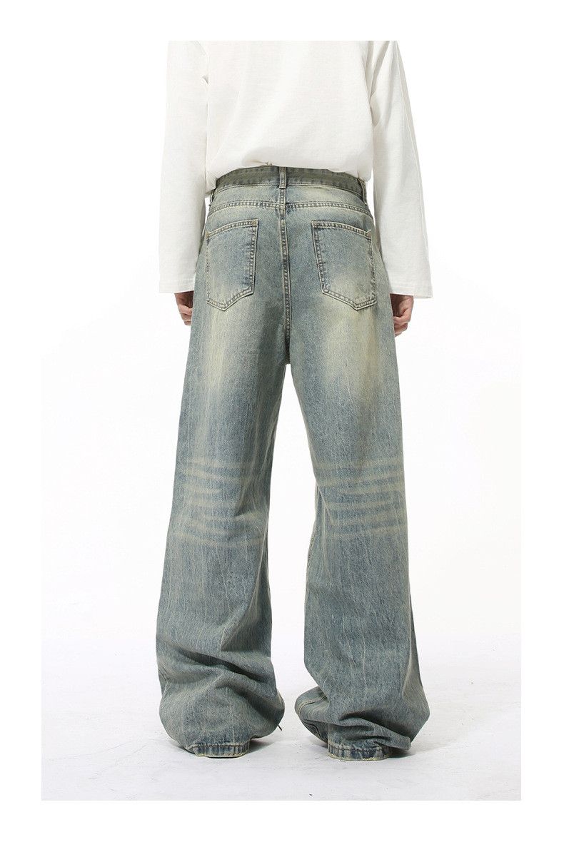Japanese Brand × Jean American cleanfit simple loose washed distressed jeans Size US 32 / EU 48 - 7 Thumbnail