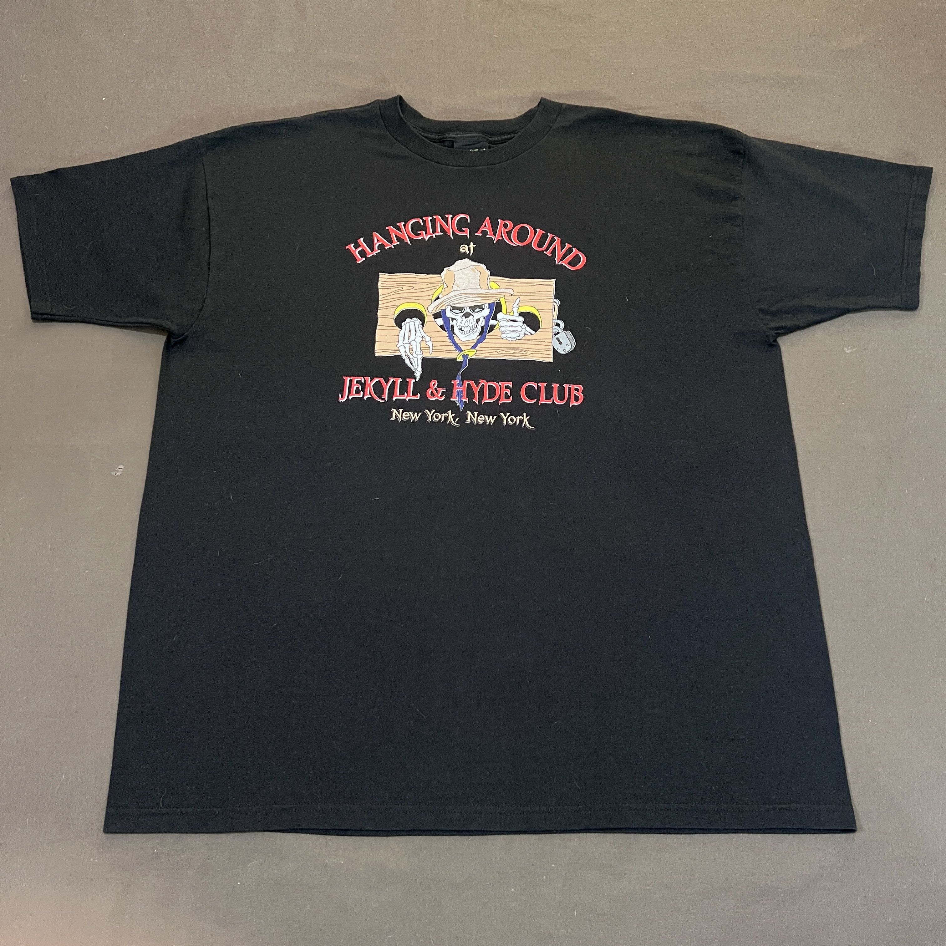 Expert Horror × Vintage Vintage 90s Eerie World Jeykyll And Hyde Club Promo Tee 2XL Size US XXL / EU 58 / 5 - 2 Thumbnail