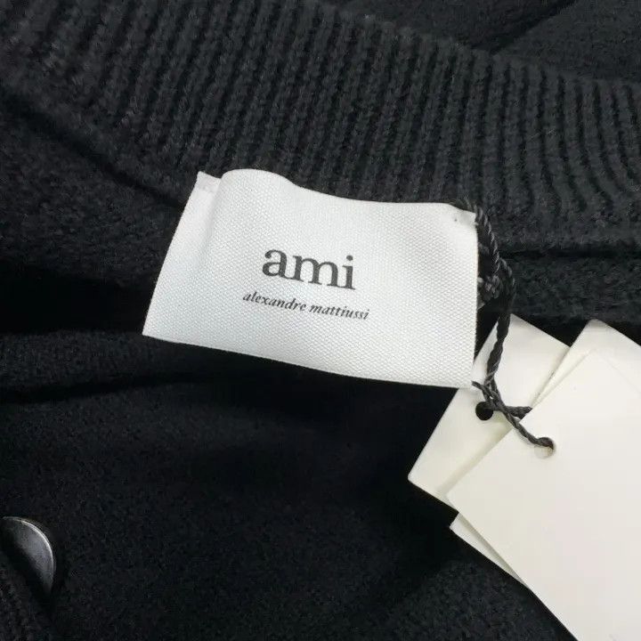 AMI AMIPARIS Oversized Wool Cardigan with Heart Logo -2507 Size US M / EU 48-50 / 2 - 6 Thumbnail