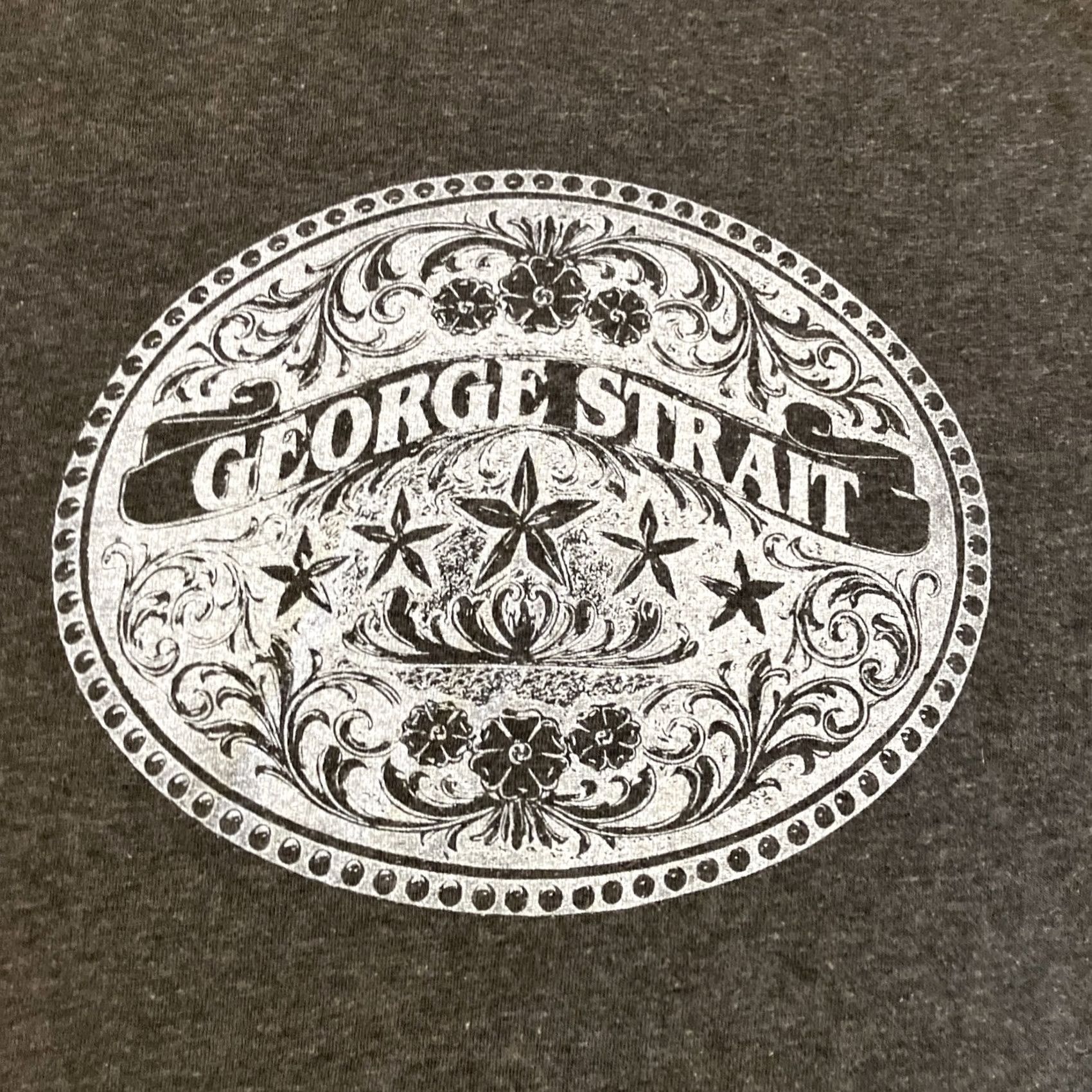 Tultex George Strait In Concert T-Shirt - Double Sided - Men XL Gray Cotton Crew Neck Short Sleeve Tultex Logo Shirt Size US XL / EU 56 / 4 - 2 Thumbnail