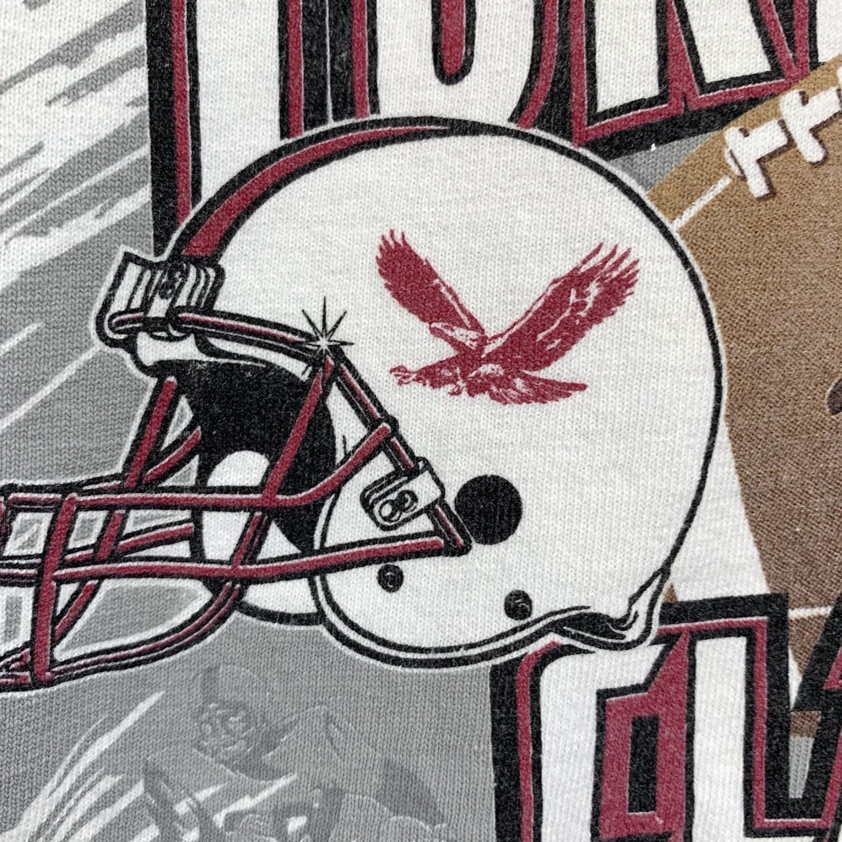 Anvil VINTAGE Anvil Football T-Shirt Unisex Adults Small White Jersey 2003 Turkey Day Classic Morgan Bow Hudson Hawks Marlborough Panthers Size US 29 - 6 Thumbnail