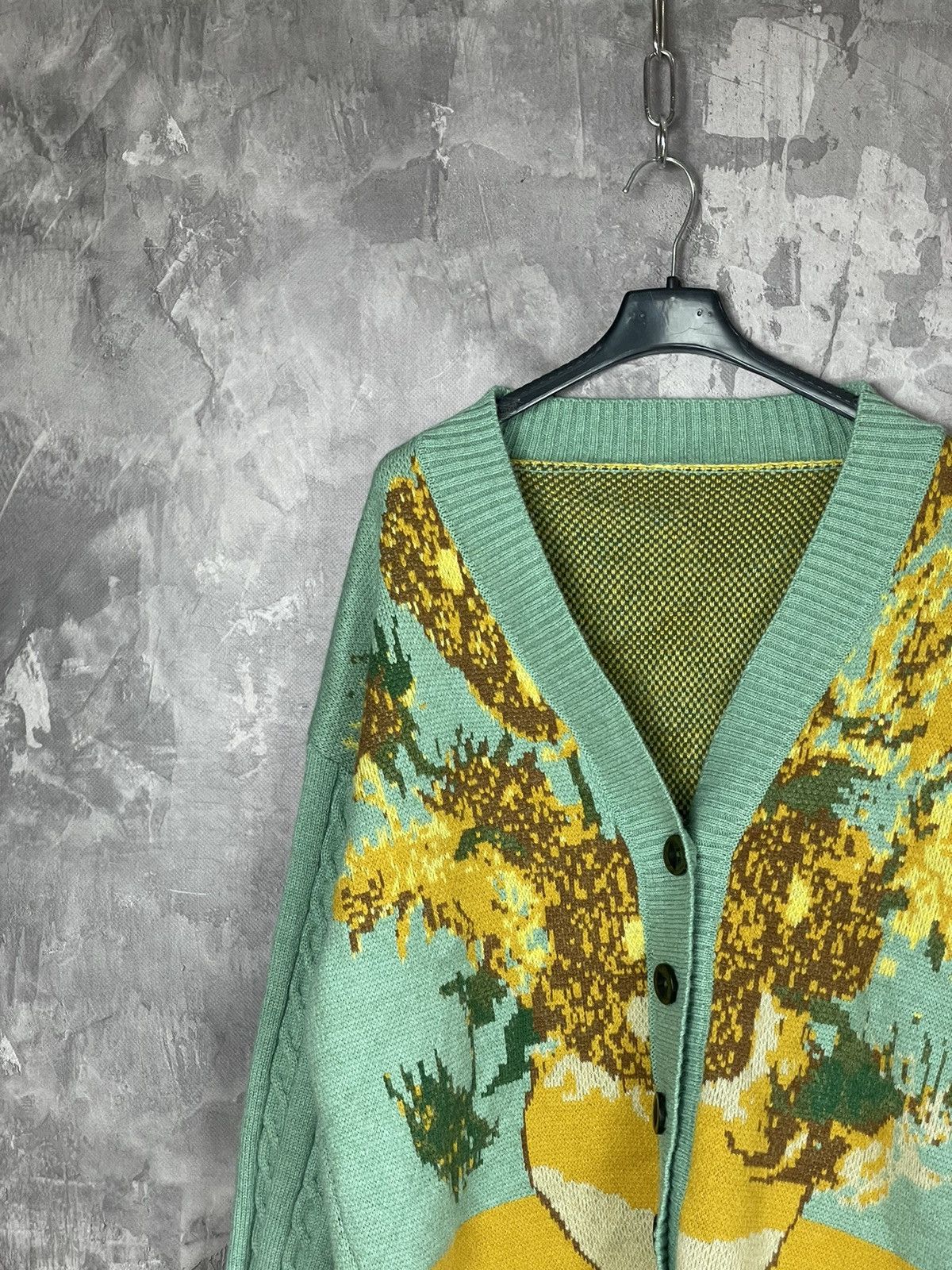 Other Avant Garde Oversized Cardigan Sunflower Logo Sweater Size L / US 10 / IT 46 - 3 Thumbnail
