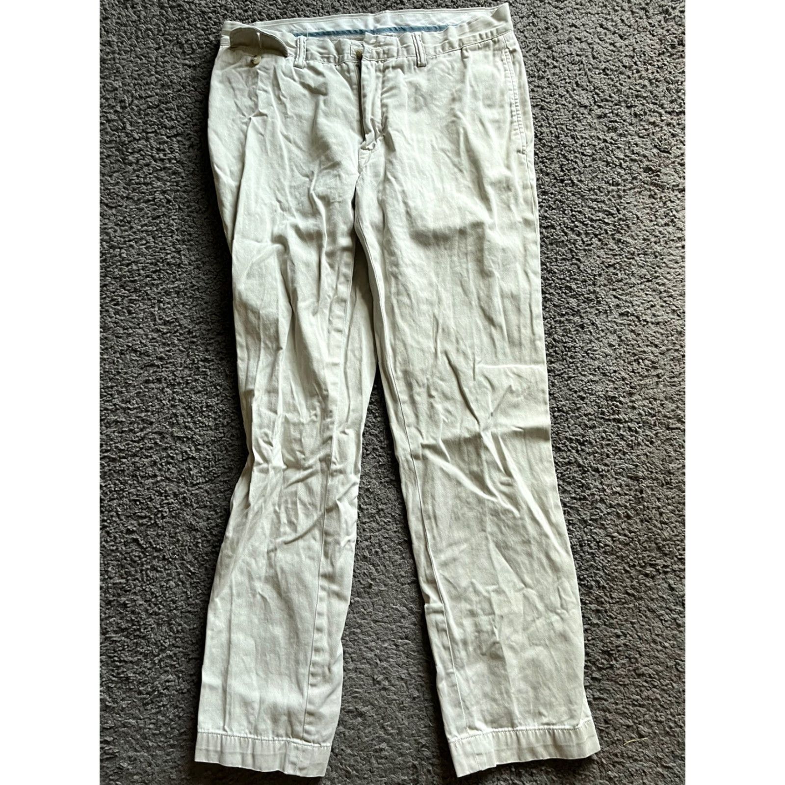 Polo Ralph Lauren Polo Ralph Lauren Chino Twill Pants Straight Fit 33x32 100% Cotton Beige Mens Regular Front Flat Front Classic Stretch Size US XS / EU 42 / 0 - 2 Thumbnail